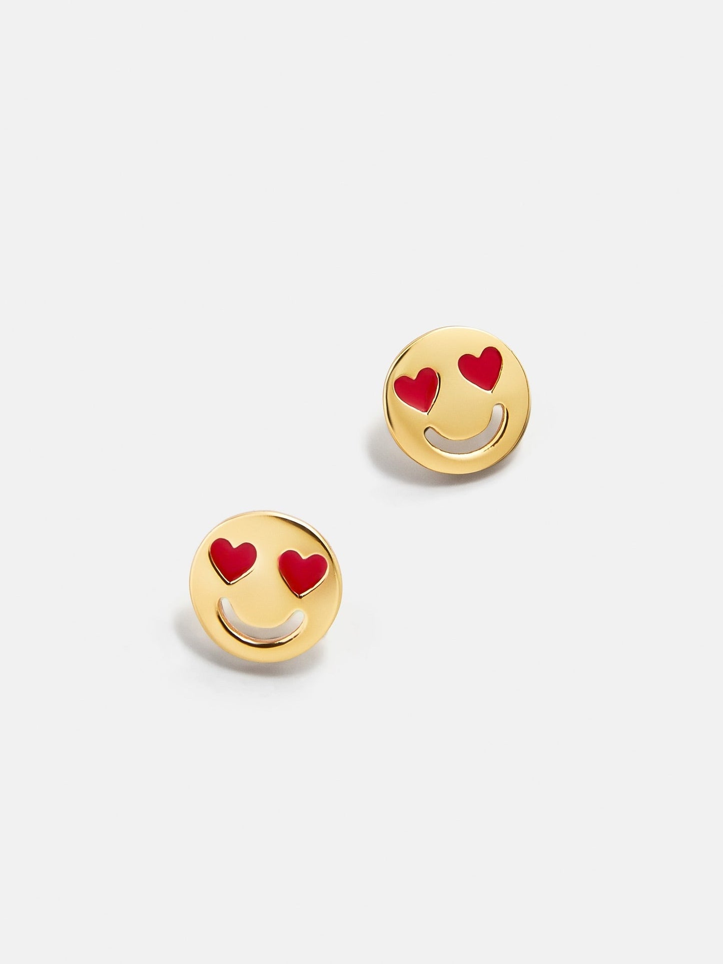 Kids' 18K Gold Heart Eye Emoji Earrings - Heart Eye Emoji