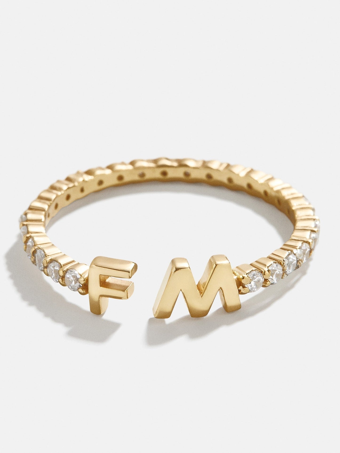 14K Gold Custom Initial Ring - Gold