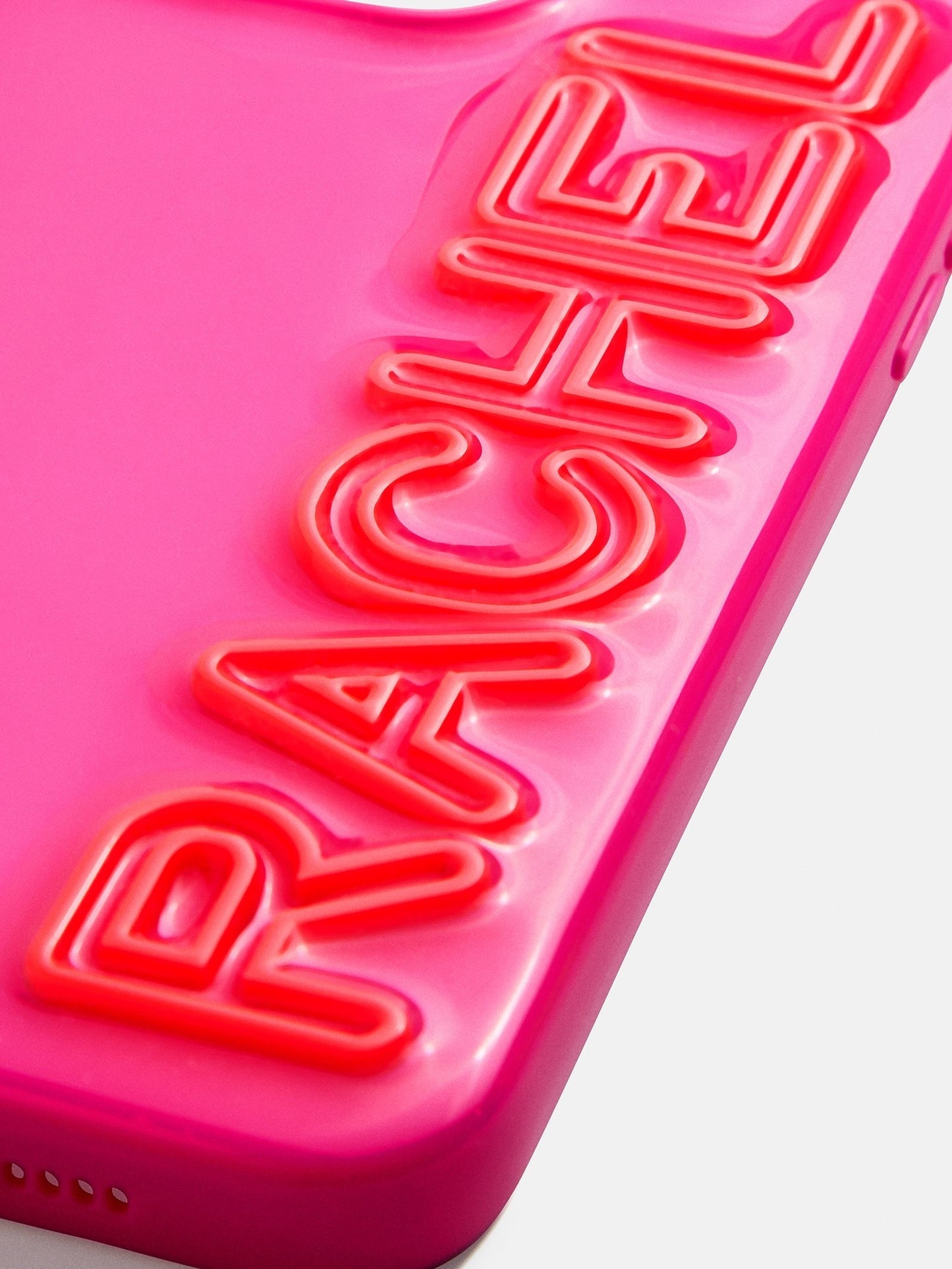 Fine Line Custom iPhone Case - Neon Pink/Neon Coral