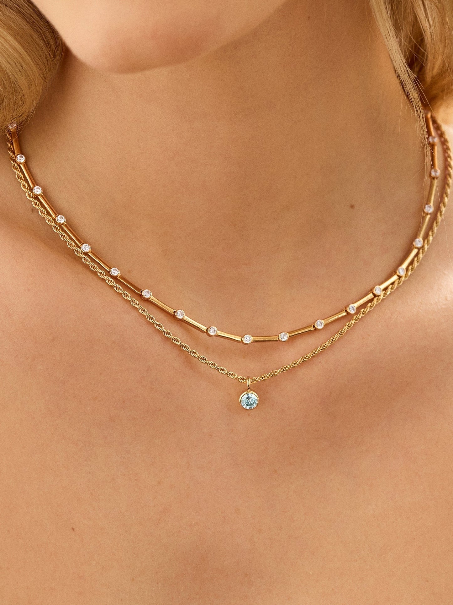 Florence 18K Gold Plated Sterling Silver Birthstone Necklace - Garnet