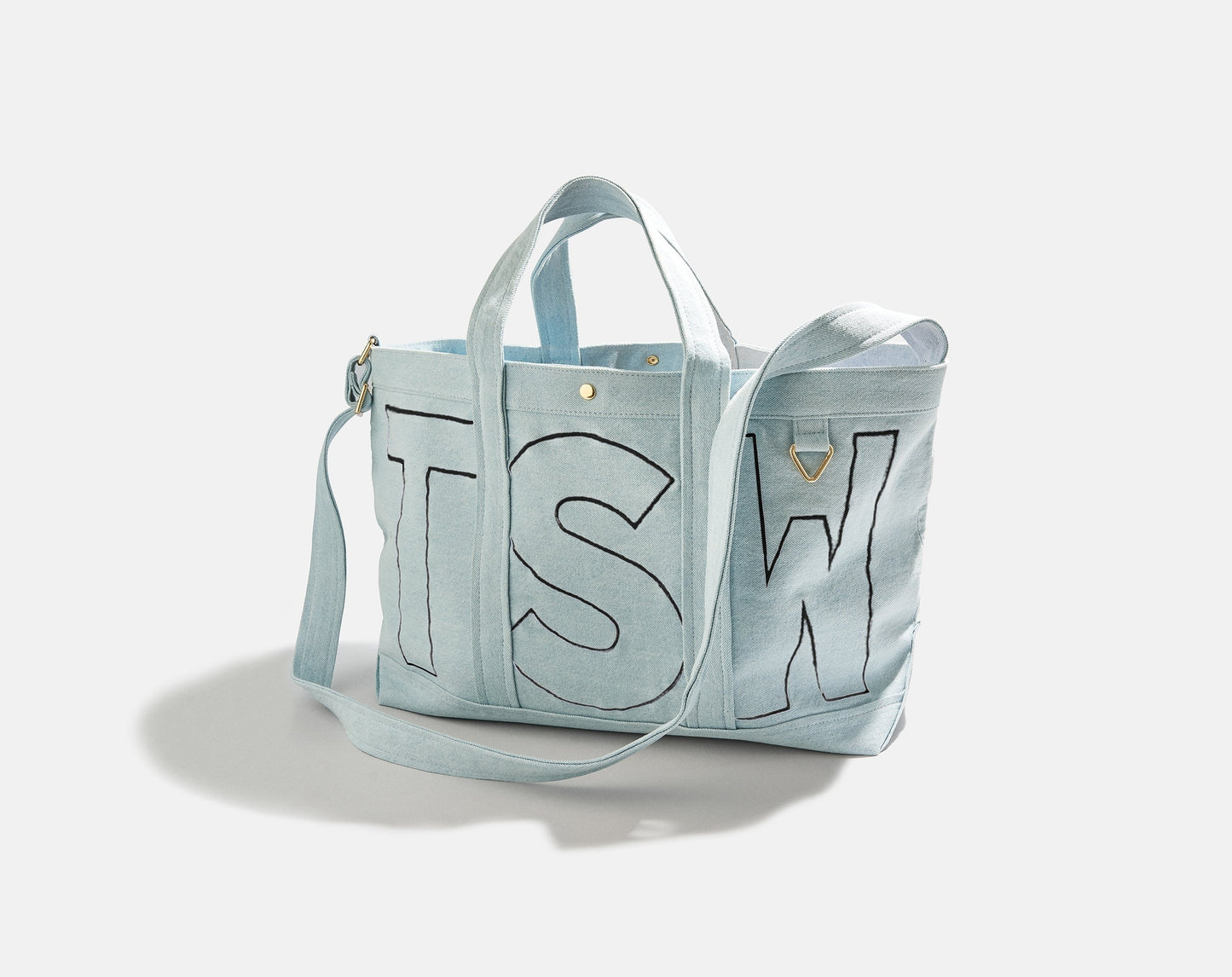 Solid Custom Alpha Tote - Blue Denim