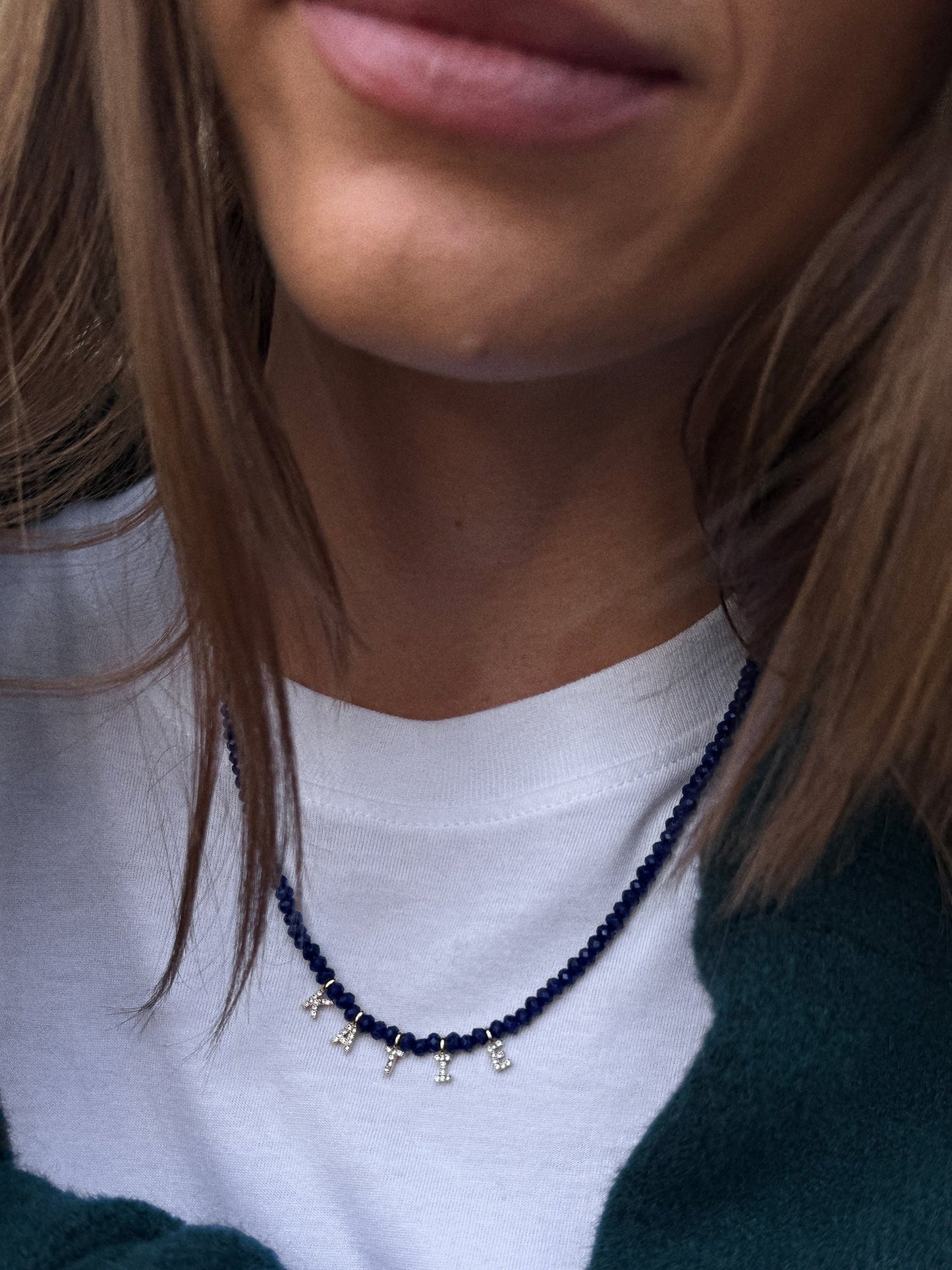 Mini Semi-Precious Custom Necklace - Lapis