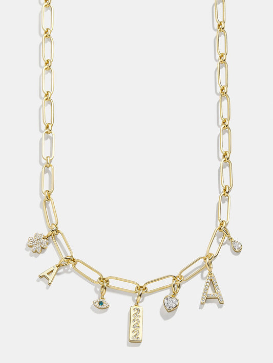 Spaced Custom Charm Necklace - Spaced Charm Necklace