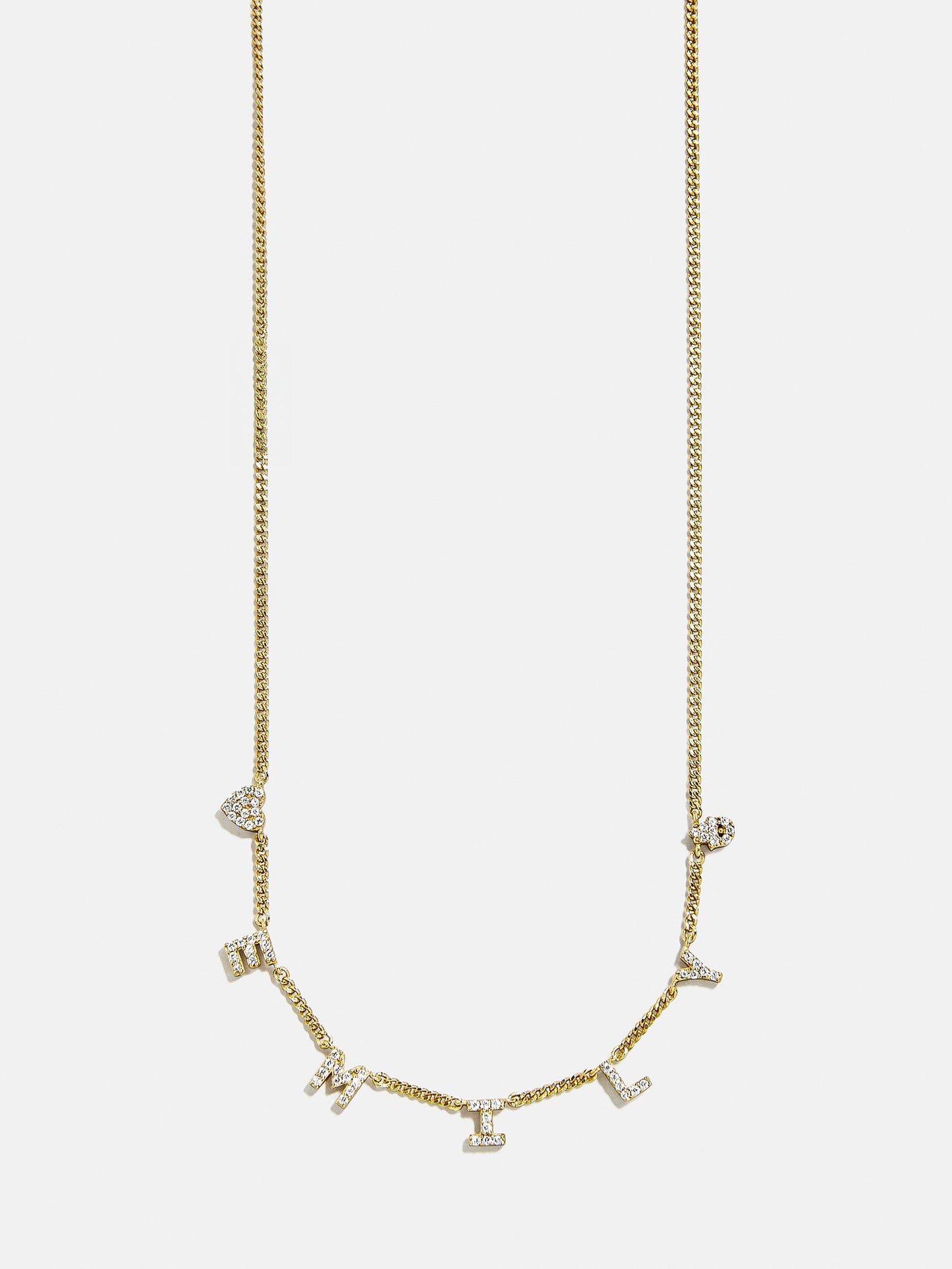 Mini 14K Gold Custom Icon Necklace - 14K Gold. Pavé Cubic Zirconia Stones