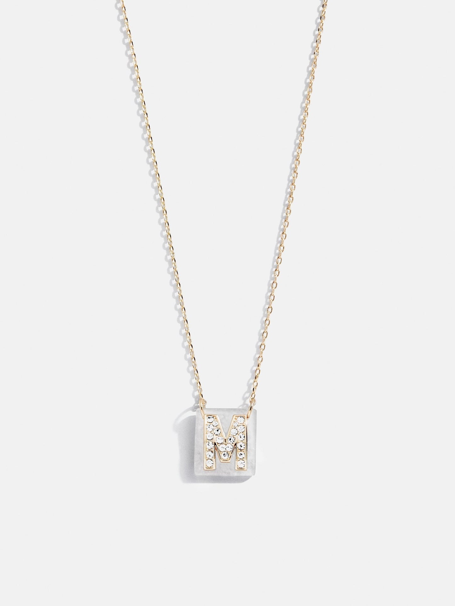 Clementine Initial Necklace - Gold/Pavé