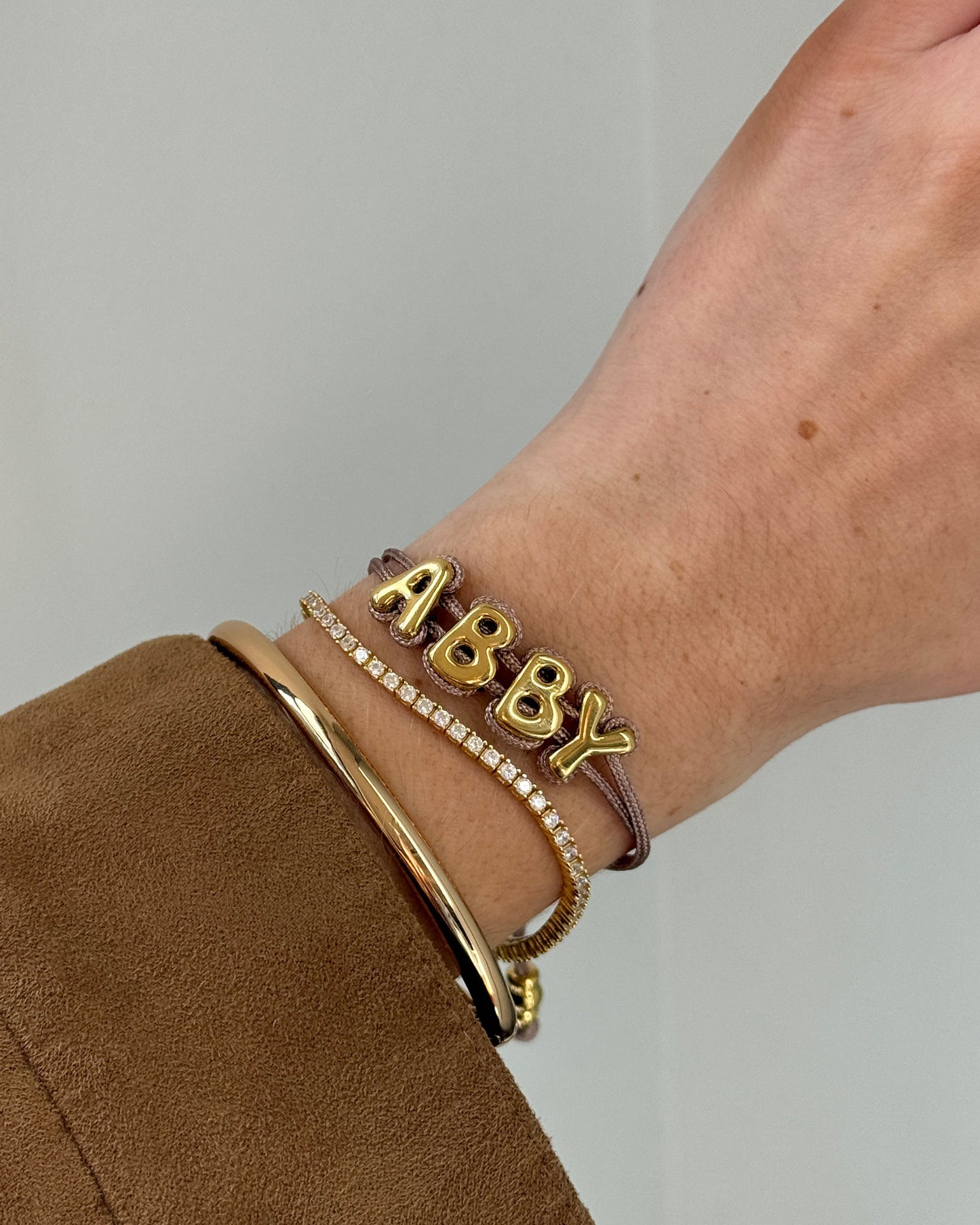 Wrapped Up Bubble Waterproof Custom Metallic Cord Bracelet - Multi