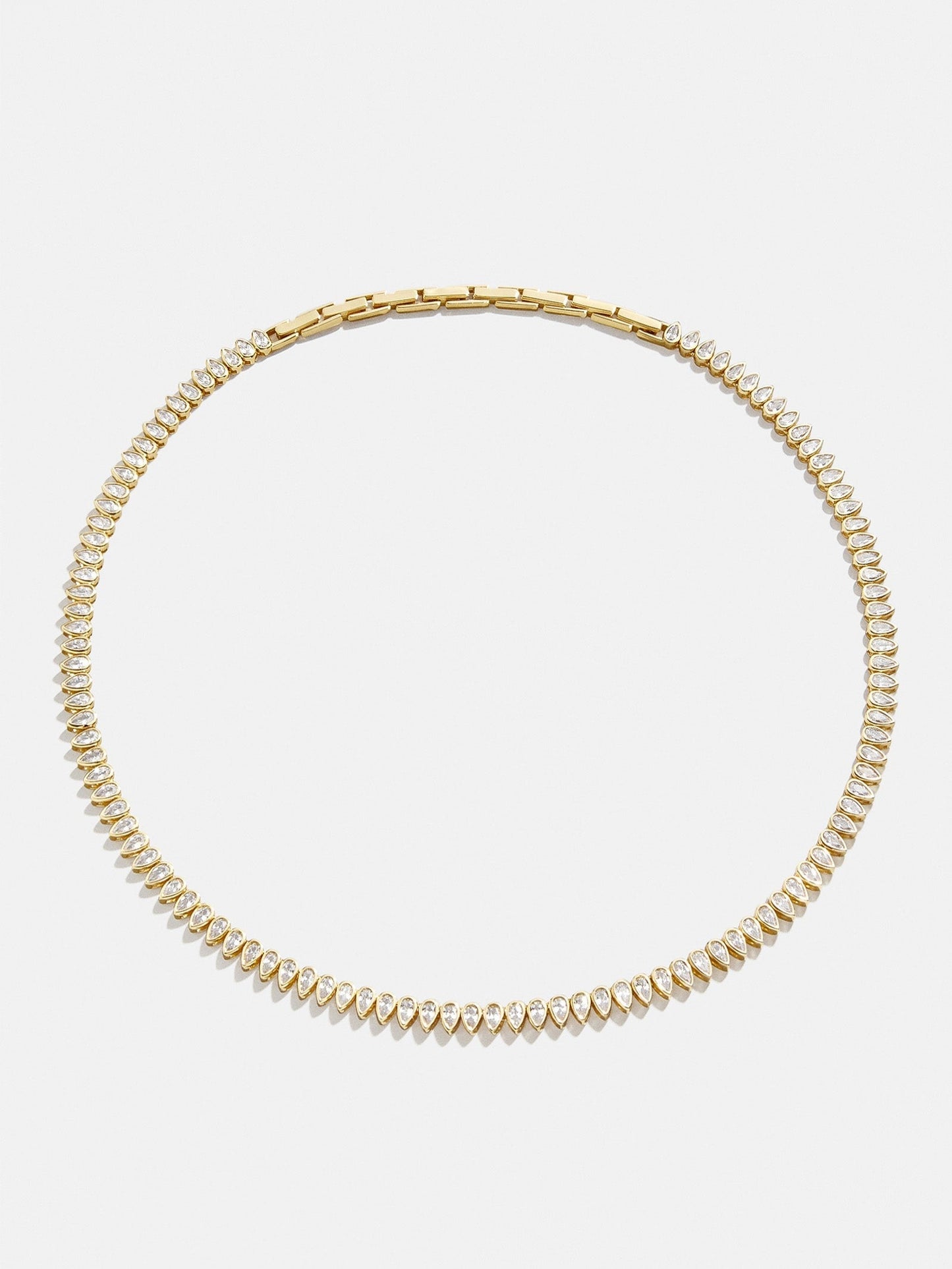 Julia 14K Gold Adjustable Tennis Necklace - Gold/Pavé