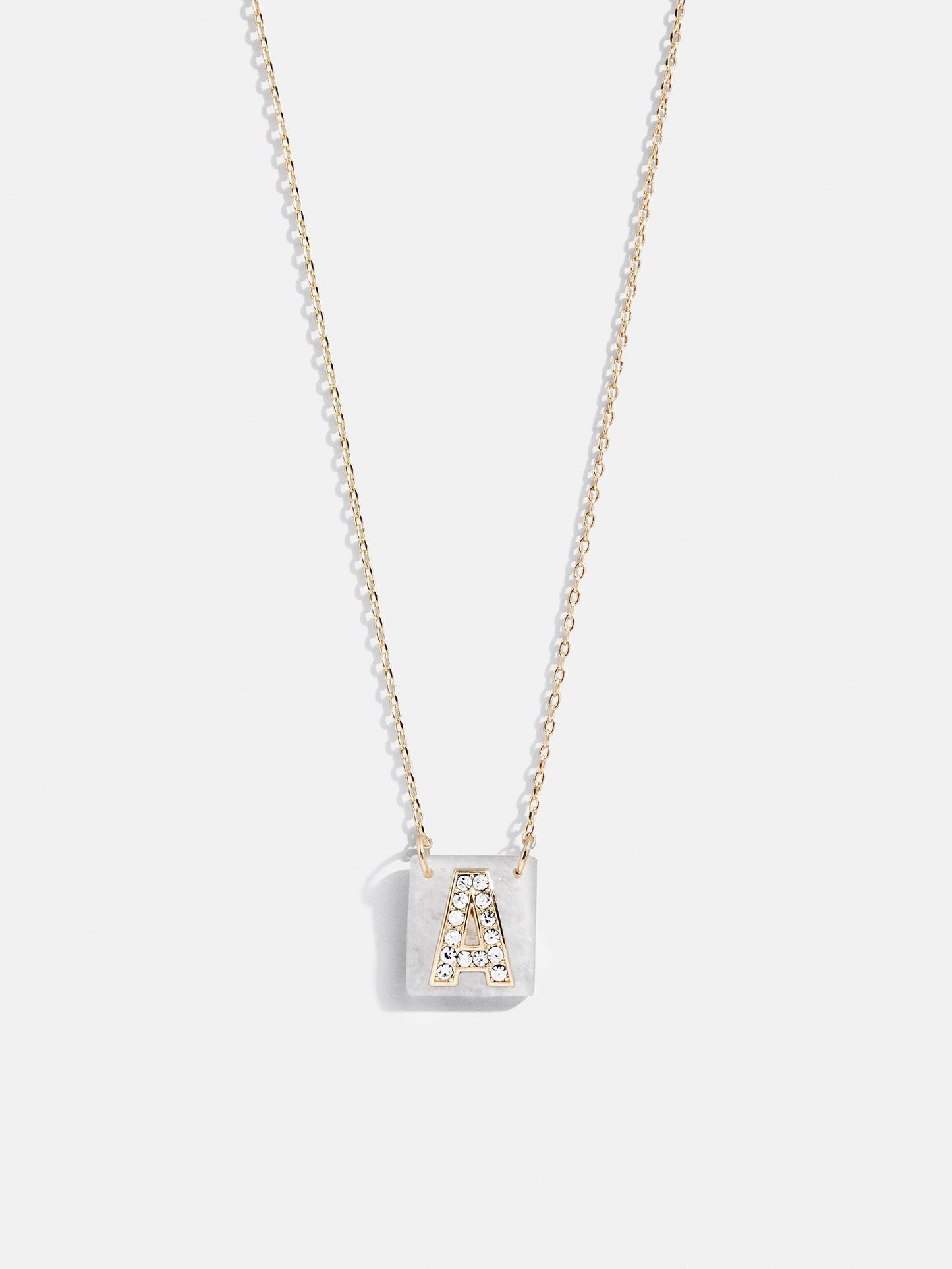 Clementine Initial Necklace - Gold/Pavé