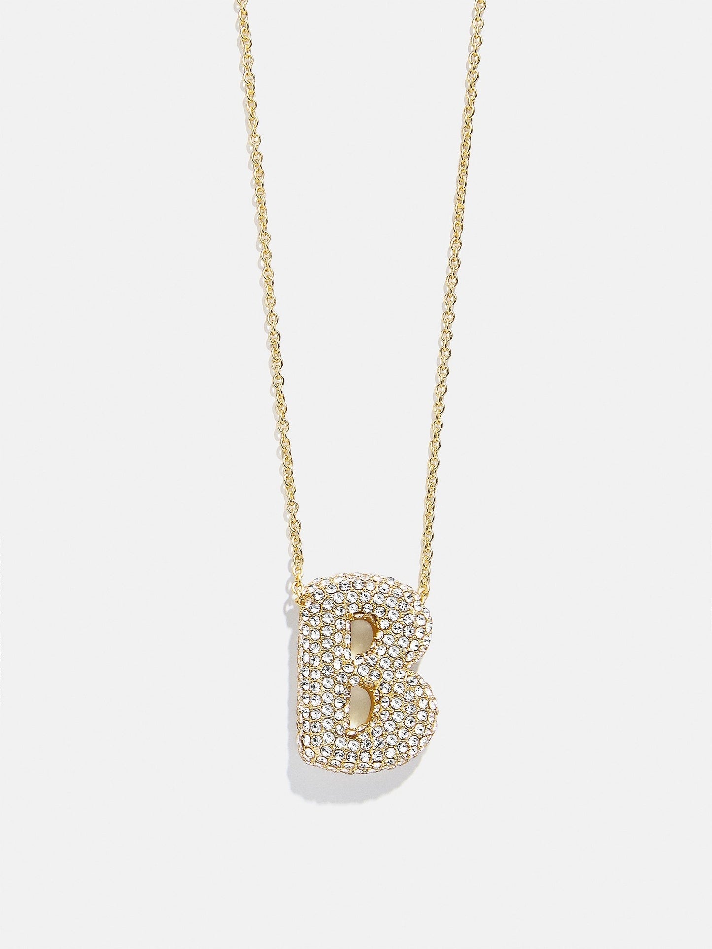 Kids’ Bubble Initial Necklace - Gold/Pavé
