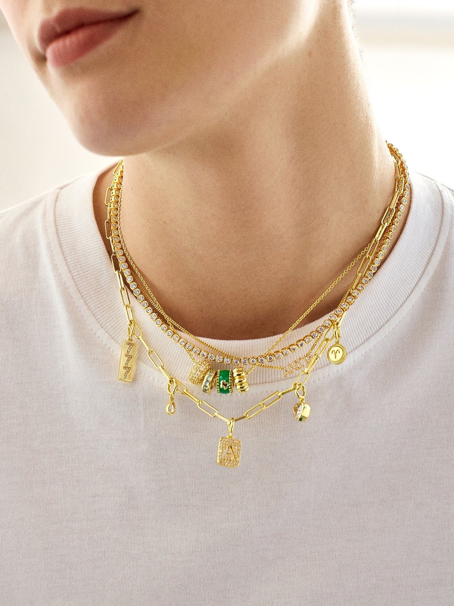 Spaced Custom Charm Necklace - Spaced Charm Necklace