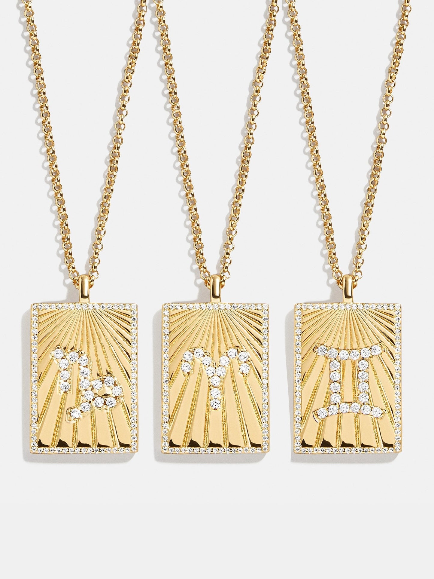 Reversible 18K Gold Zodiac Pendant Necklace - Aries