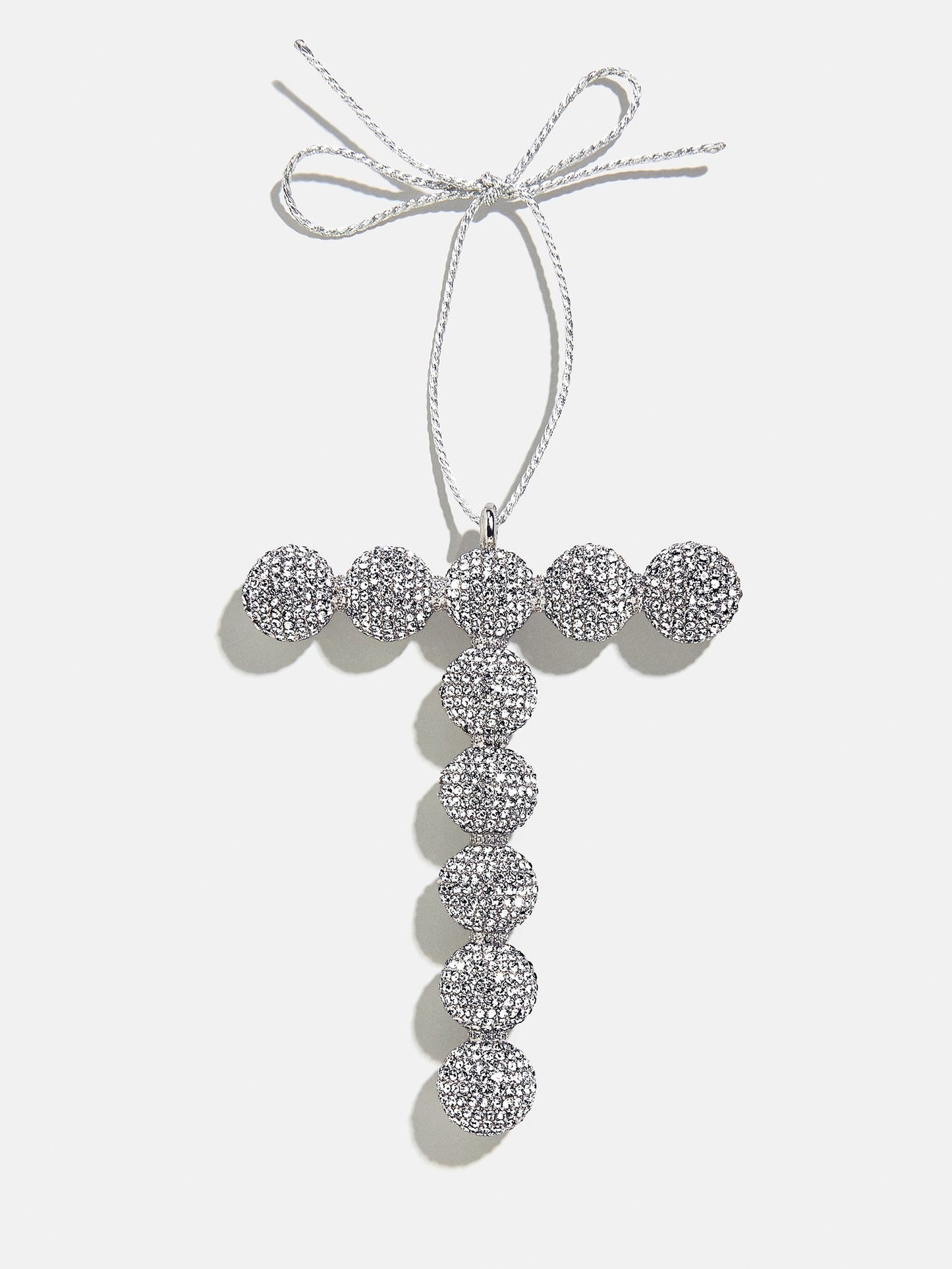 Merry Monogram Ornament - Silver/Pavé