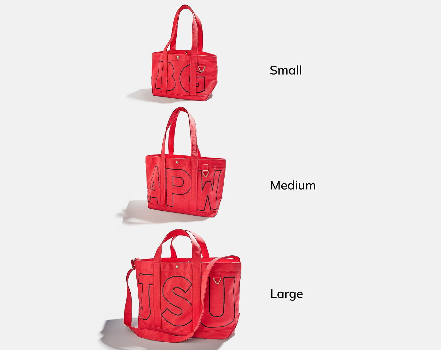 Solid Custom Alpha Tote - Cherry Red