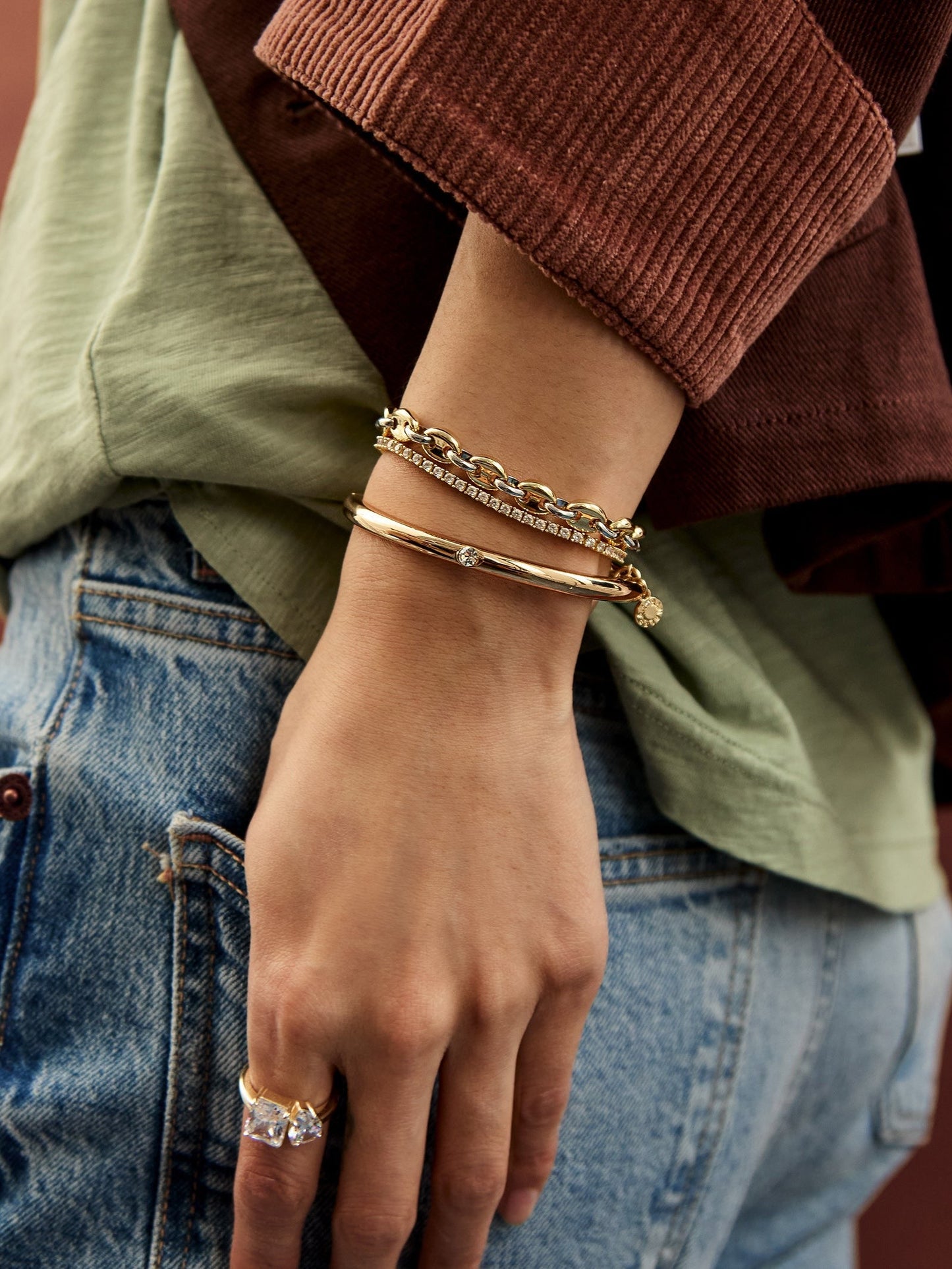 Thalia Mixed Metals Bracelet - Gold/Silver
