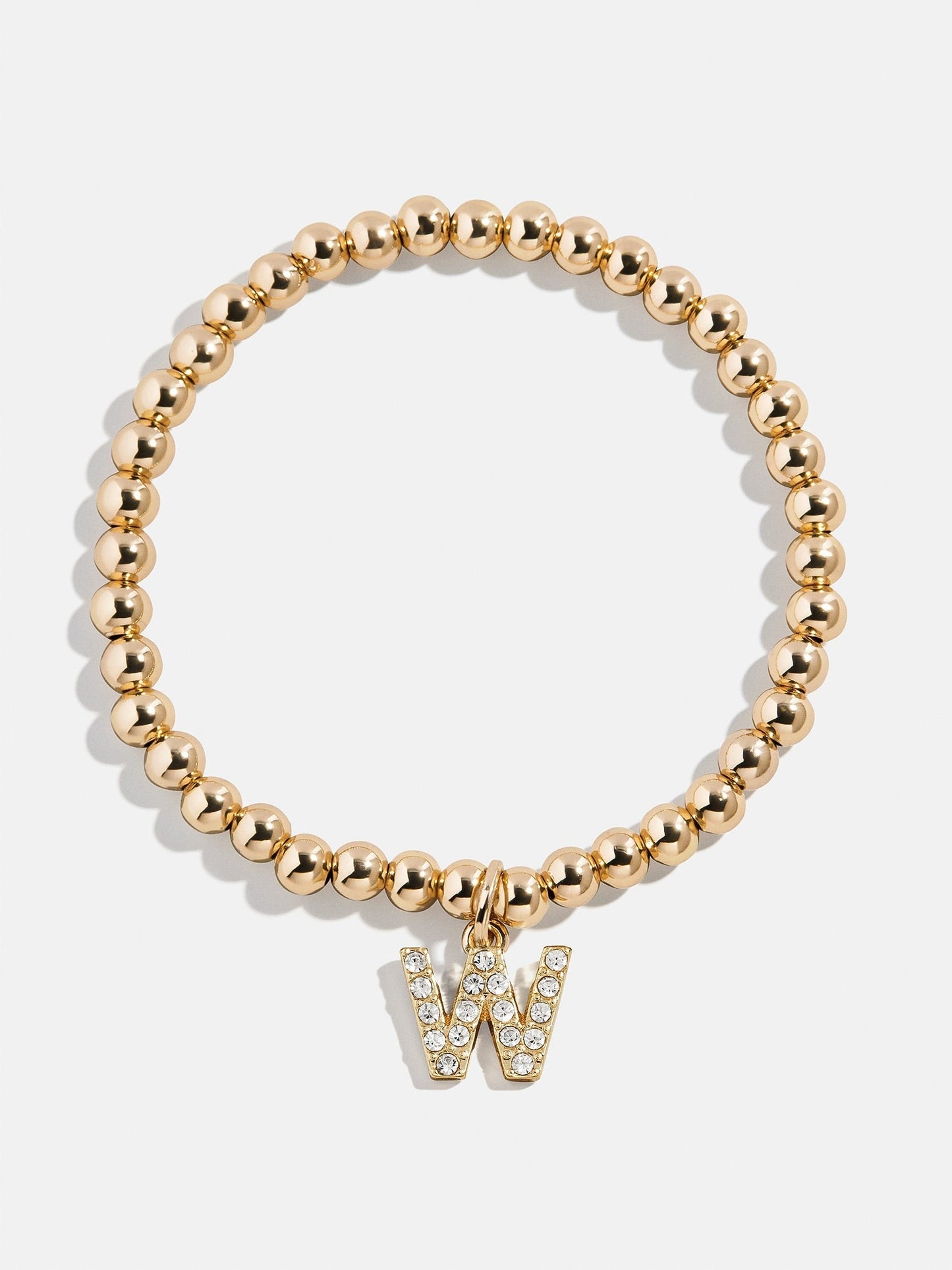 Gold/Pavé Dangle Charm Initial Pisa Bracelet - W