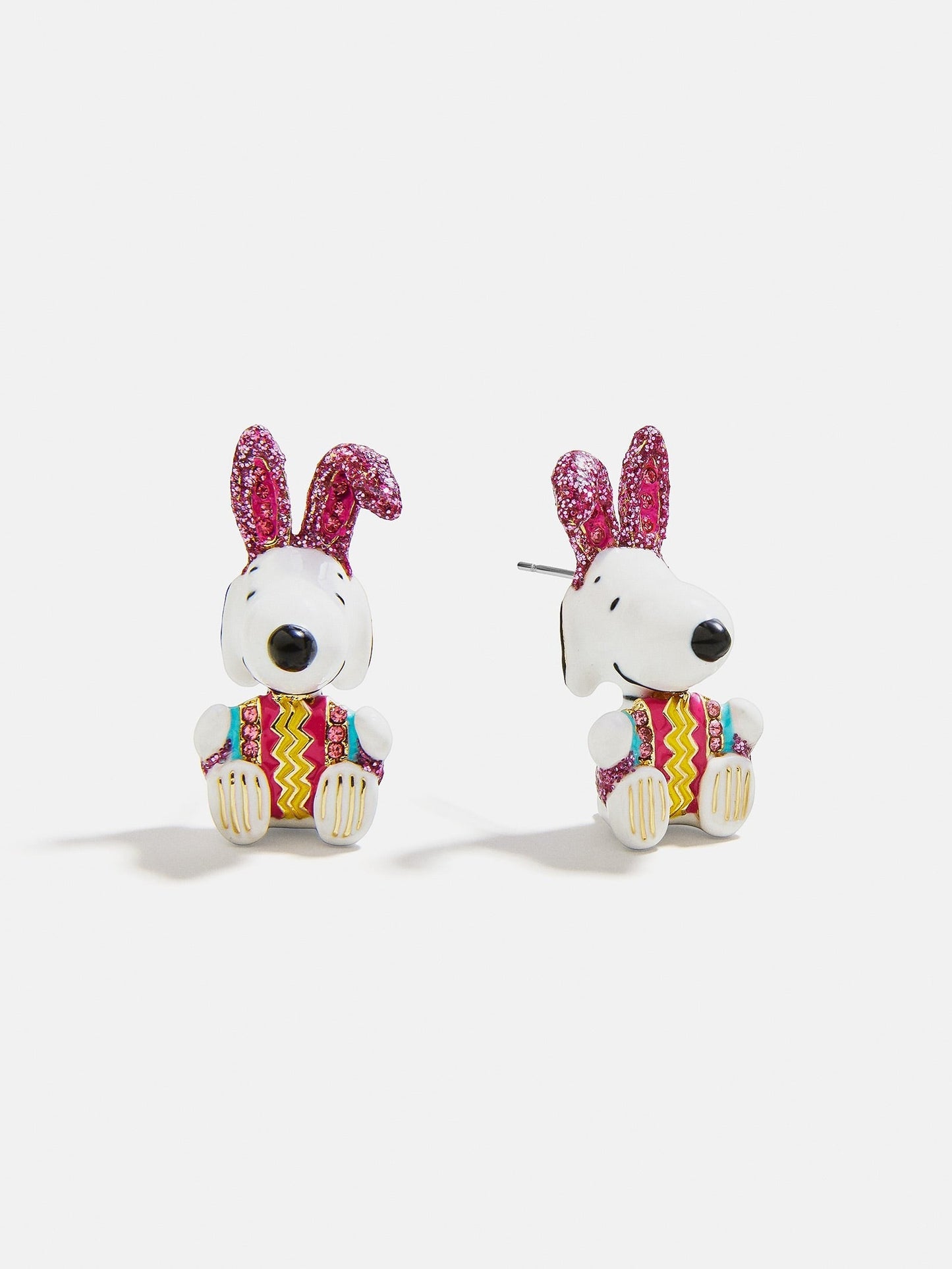 Peanuts Snoopy Easter Earrings - White/Black