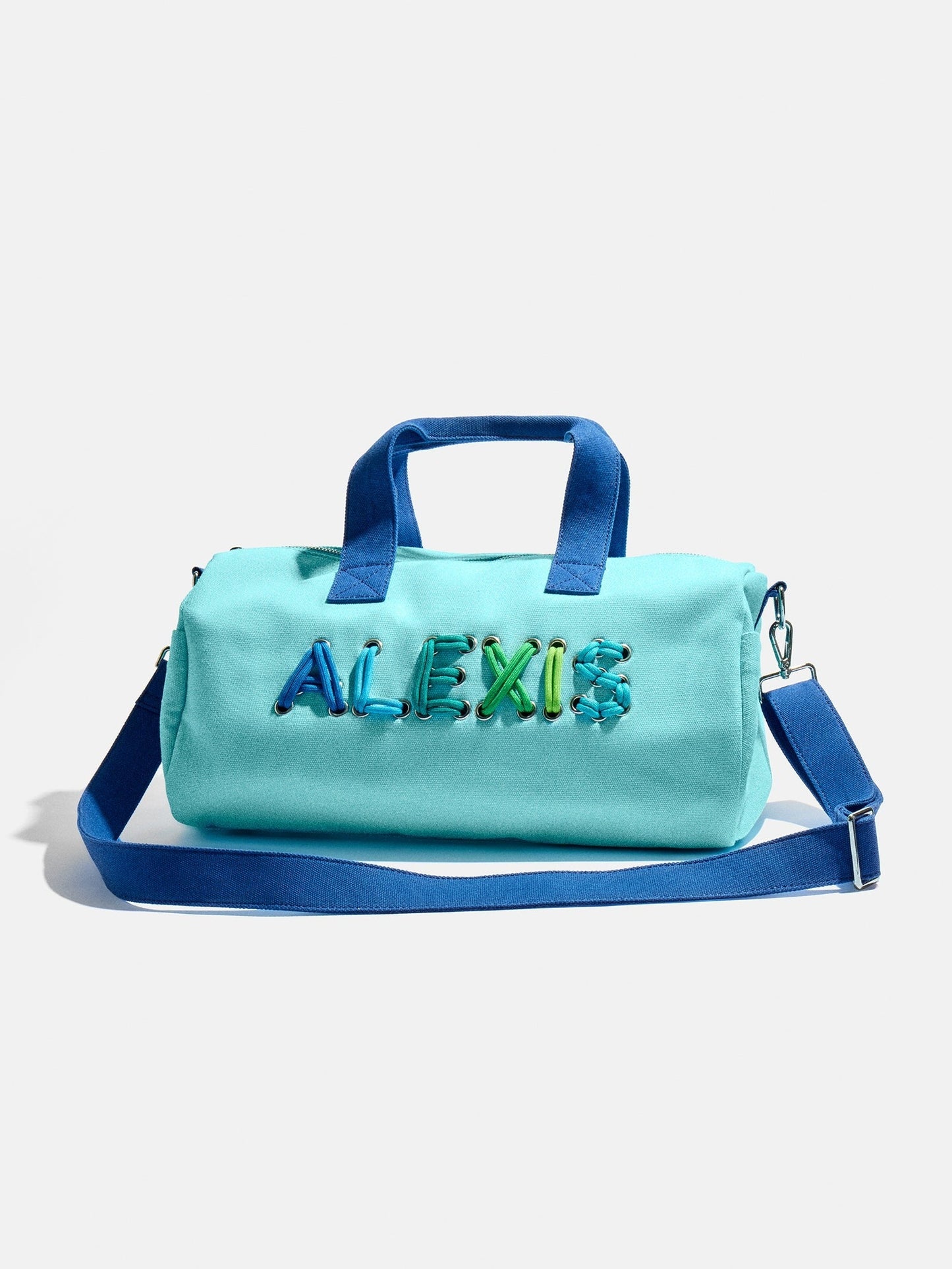 Thready to Go Kids' Custom Duffle - Light Blue/Blue Multi