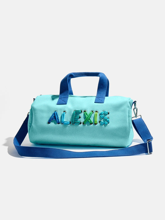 Thready to Go Kids' Custom Duffle - Light Blue/Blue Multi