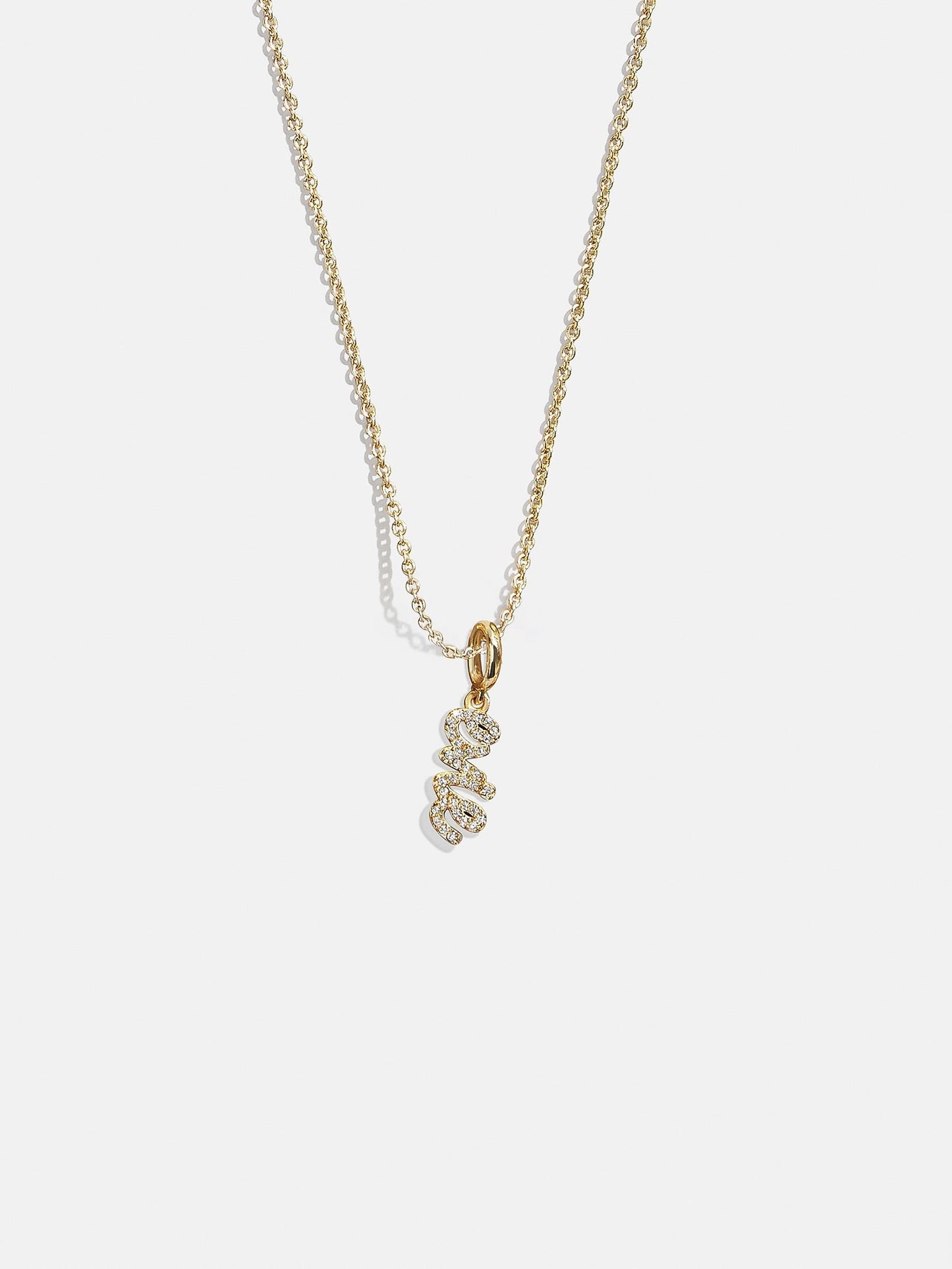 Mini Pavé Script Cluster Custom Nameplate Necklace - 1 Name