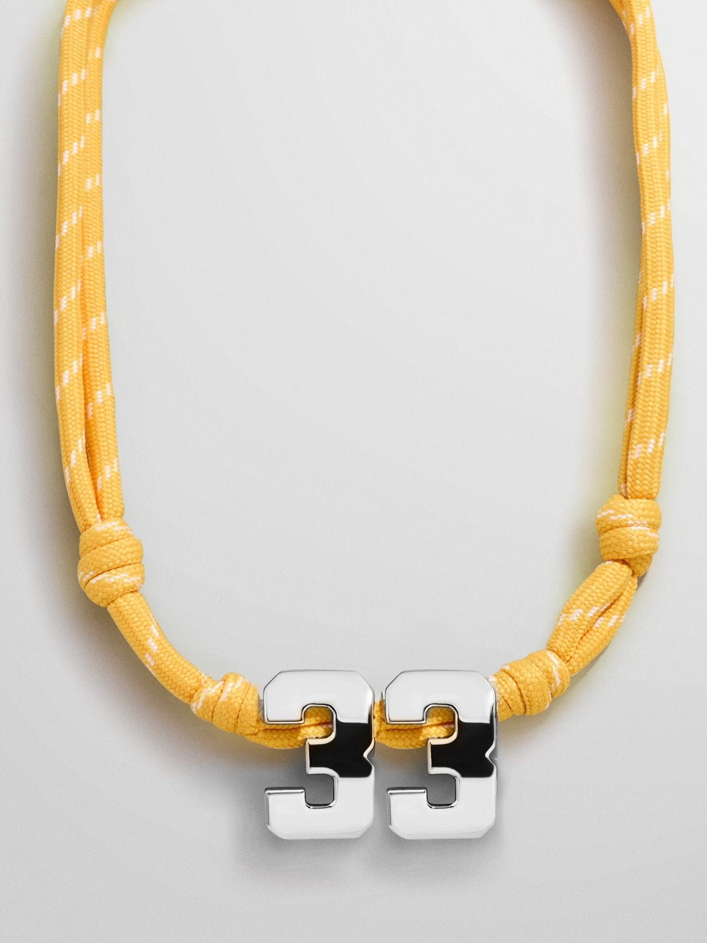 Knotty Varsity Custom Necklace - Marigold Double Digit