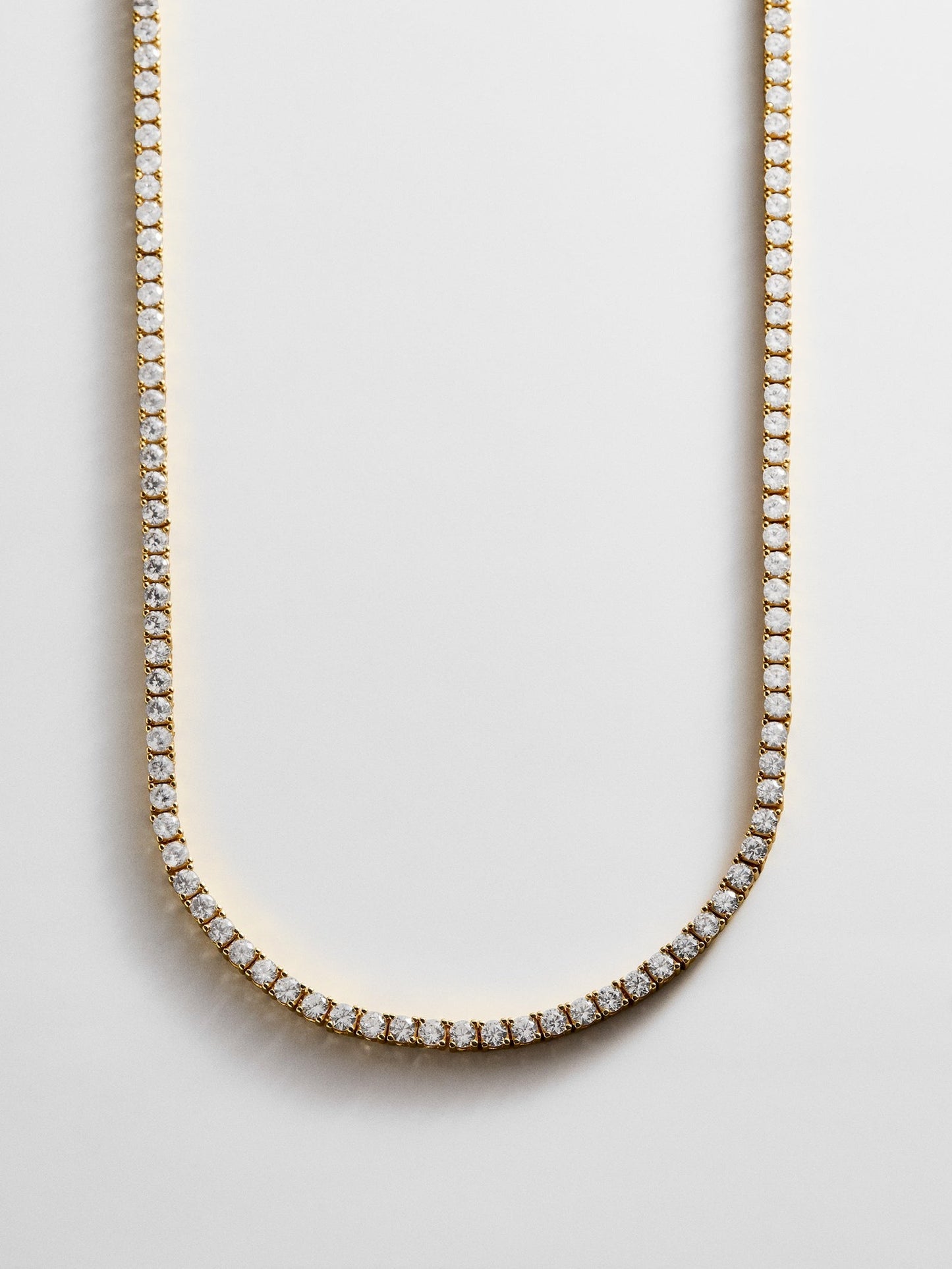 Billie Gold Tennis Necklace - Gold Plated Brass