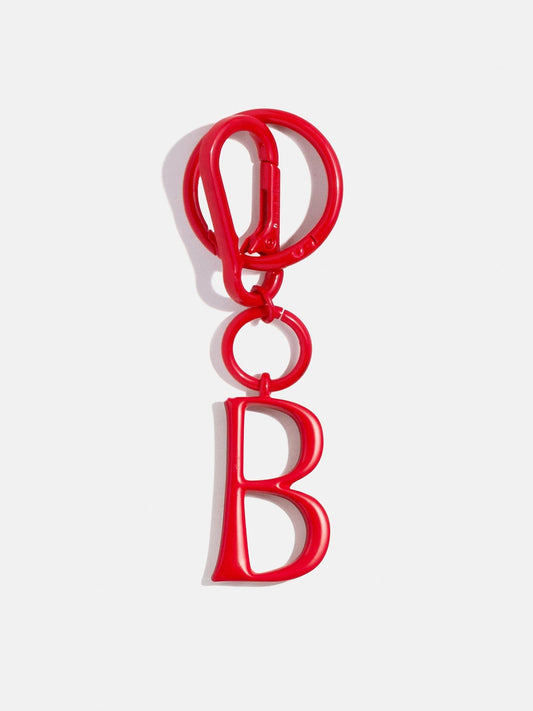 Red Initial Enamel Bag Charm - B