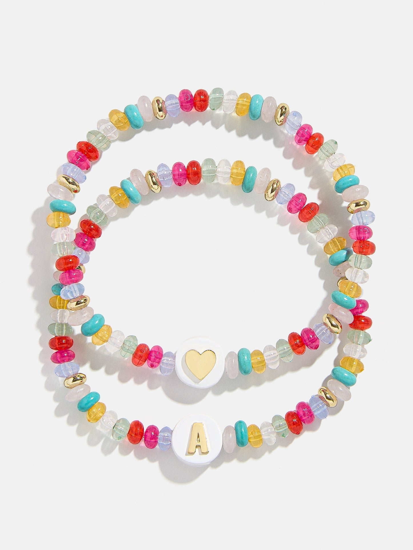 Kids' Initial & Heart Bracelet Set - Multi