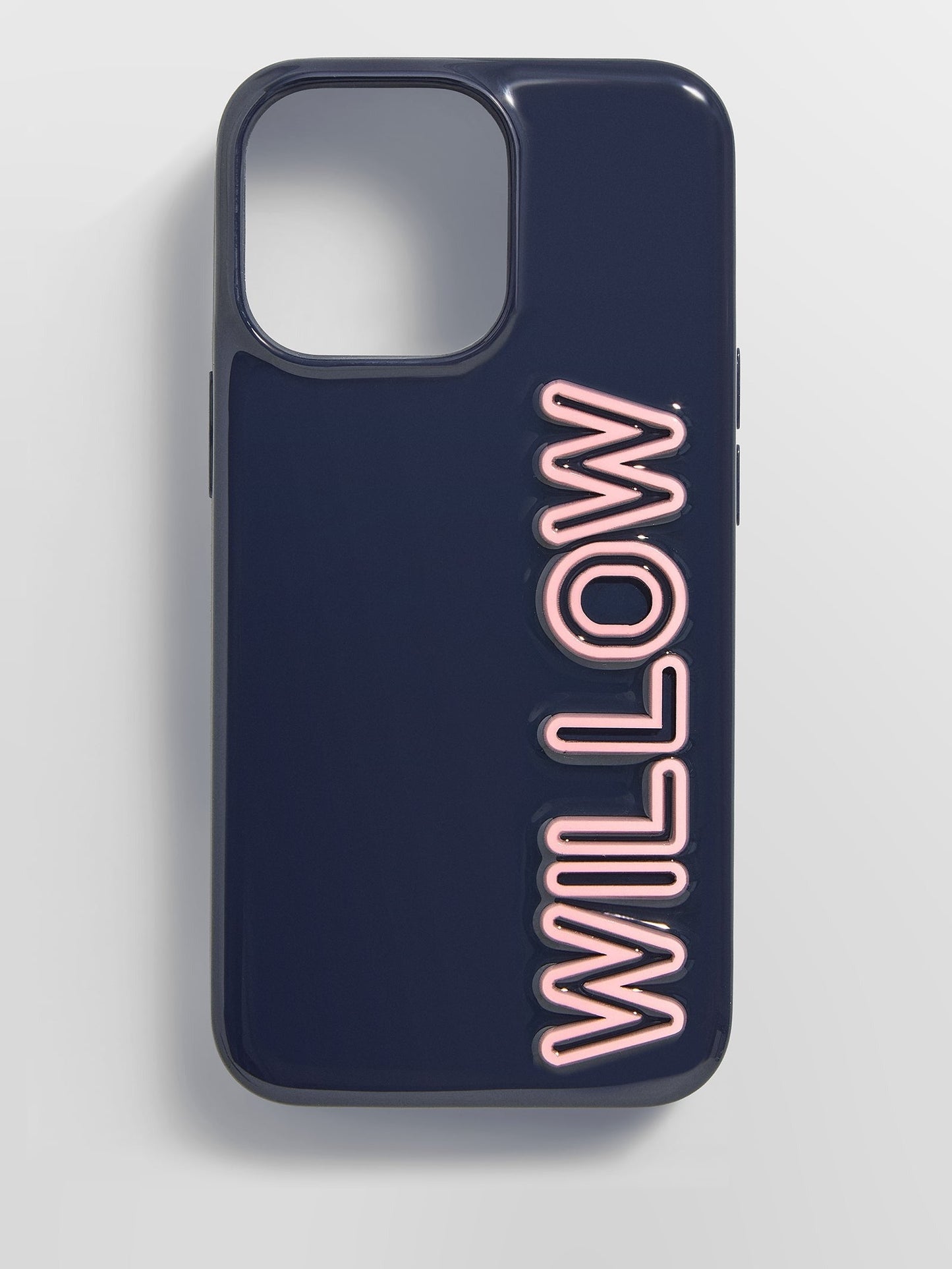 Fine Line Custom iPhone Case - Navy/Blush