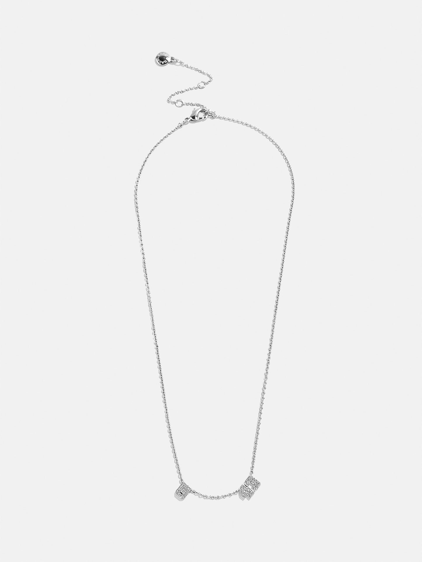 Varsity Number Custom Necklace - Two Silver Stations