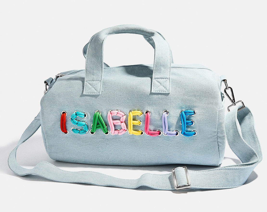 Thready to Go Kids’ Custom Duffle - Light Denim/Multi