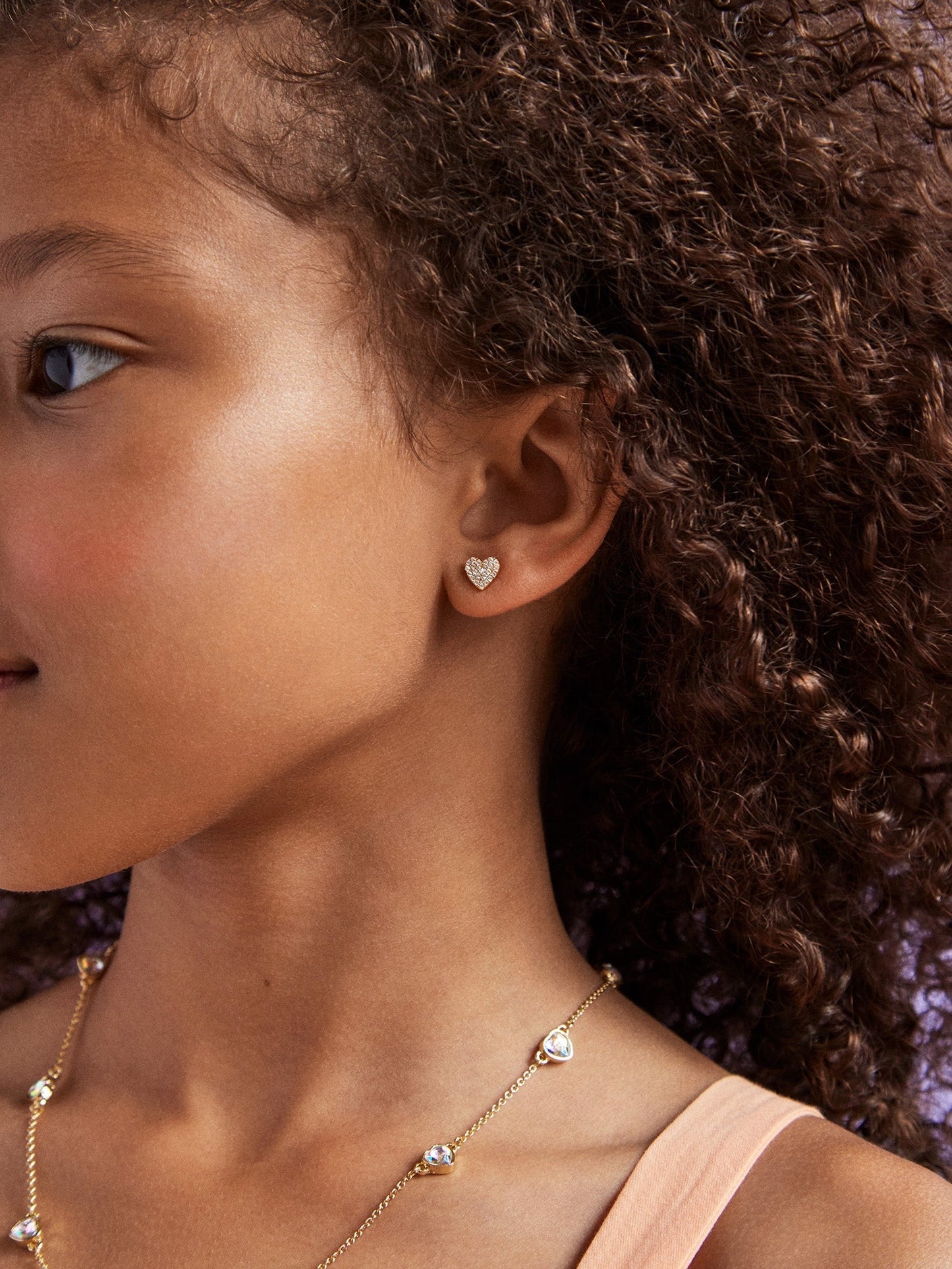 Whole Lotta Heart 18K Gold Kids' Earrings - Pavé Heart
