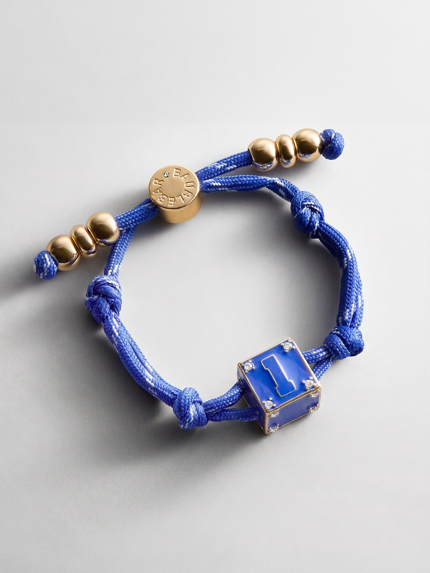 Block Party Varsity Number Custom Bracelet - Cobalt Single Digit