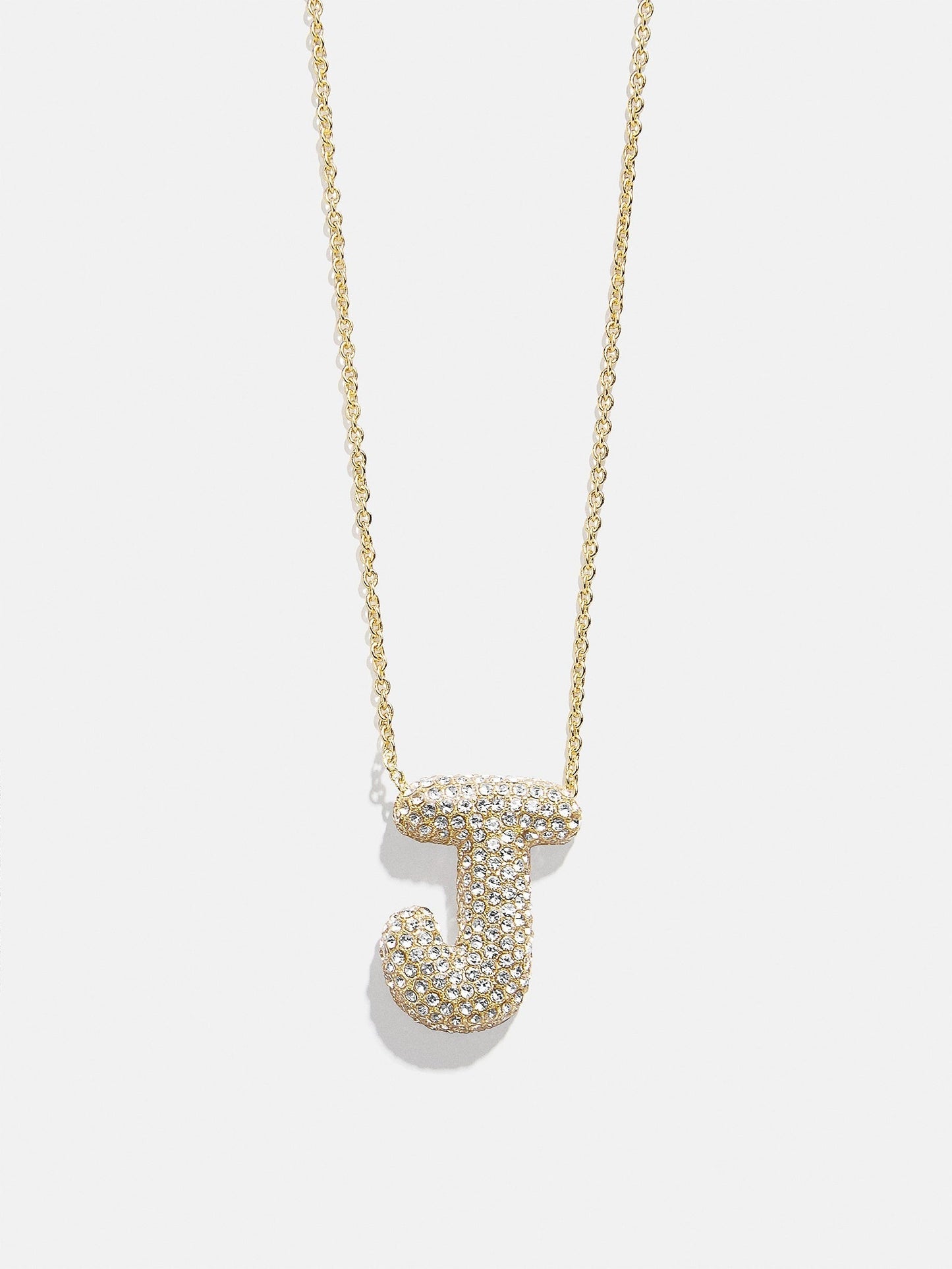 Kids’ Bubble Initial Necklace - Gold/Pavé