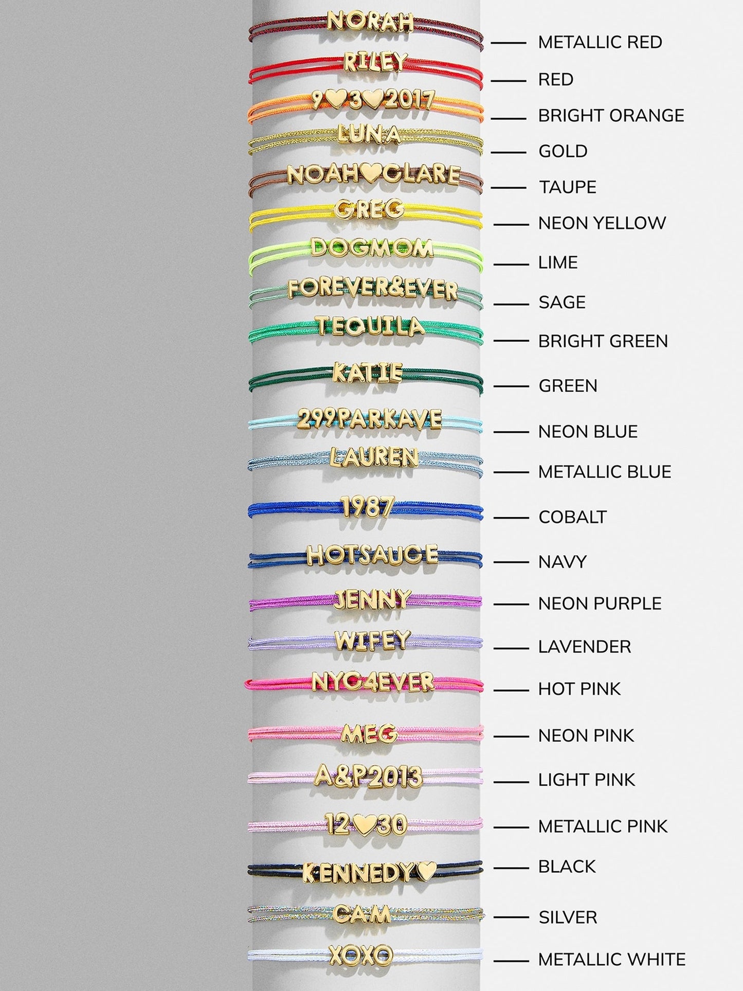 Custom Cord Bracelet - Bright Green
