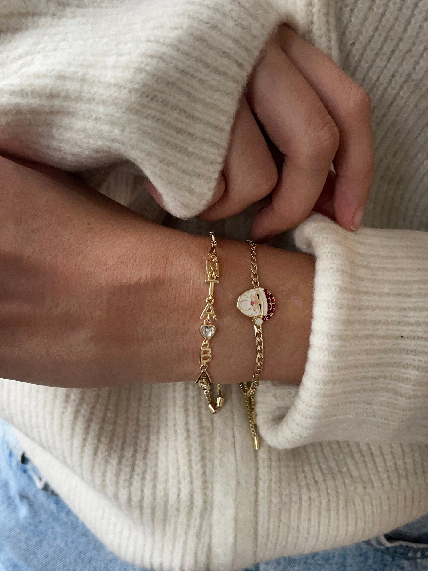 Snow Beau Holiday Bracelet Set - Santa Claus