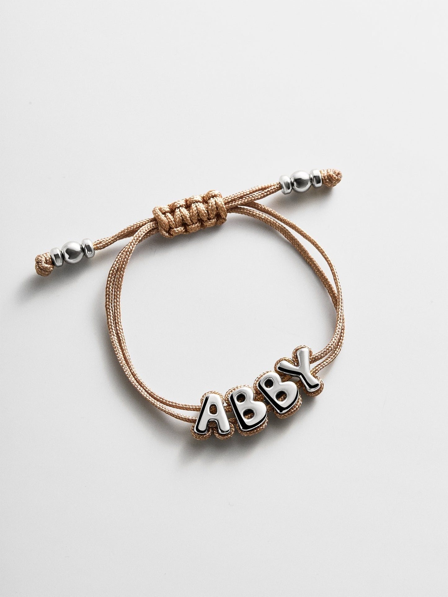 Wrapped Up Bubble Waterproof Custom Cord Bracelet - Light Brown