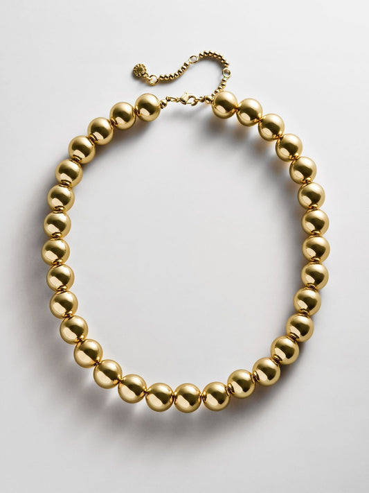 Mini Jane Beaded Necklace - Gold Bead