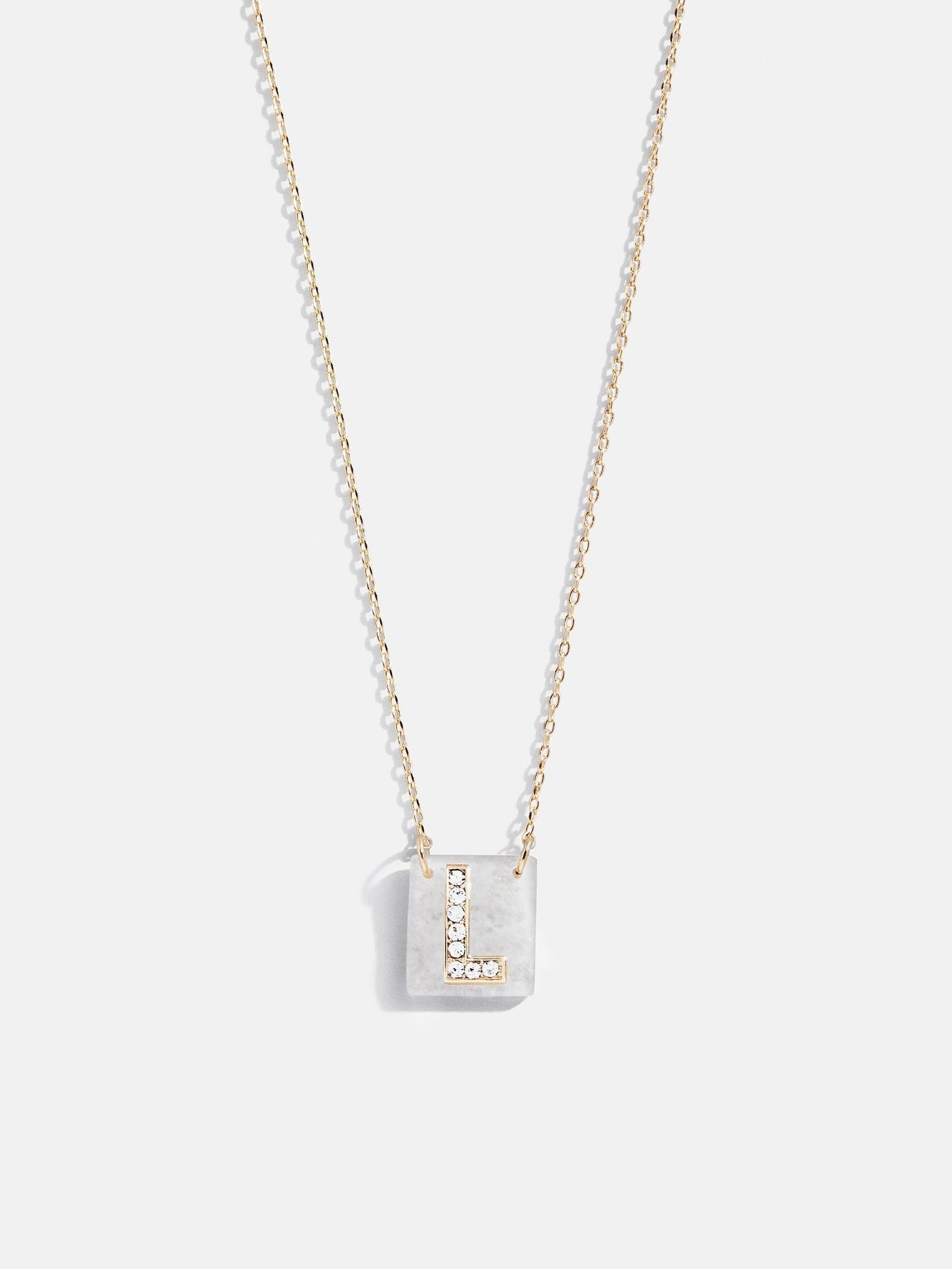 Clementine Initial Necklace - Gold/Pavé