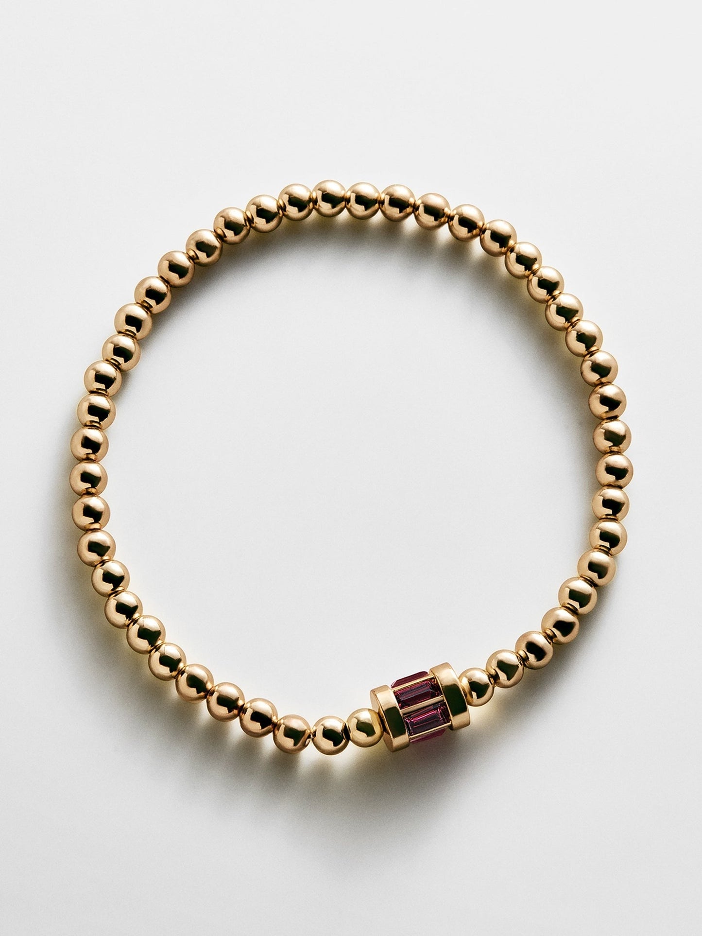 Tatum Baguette Pisa Bracelet - Garnet