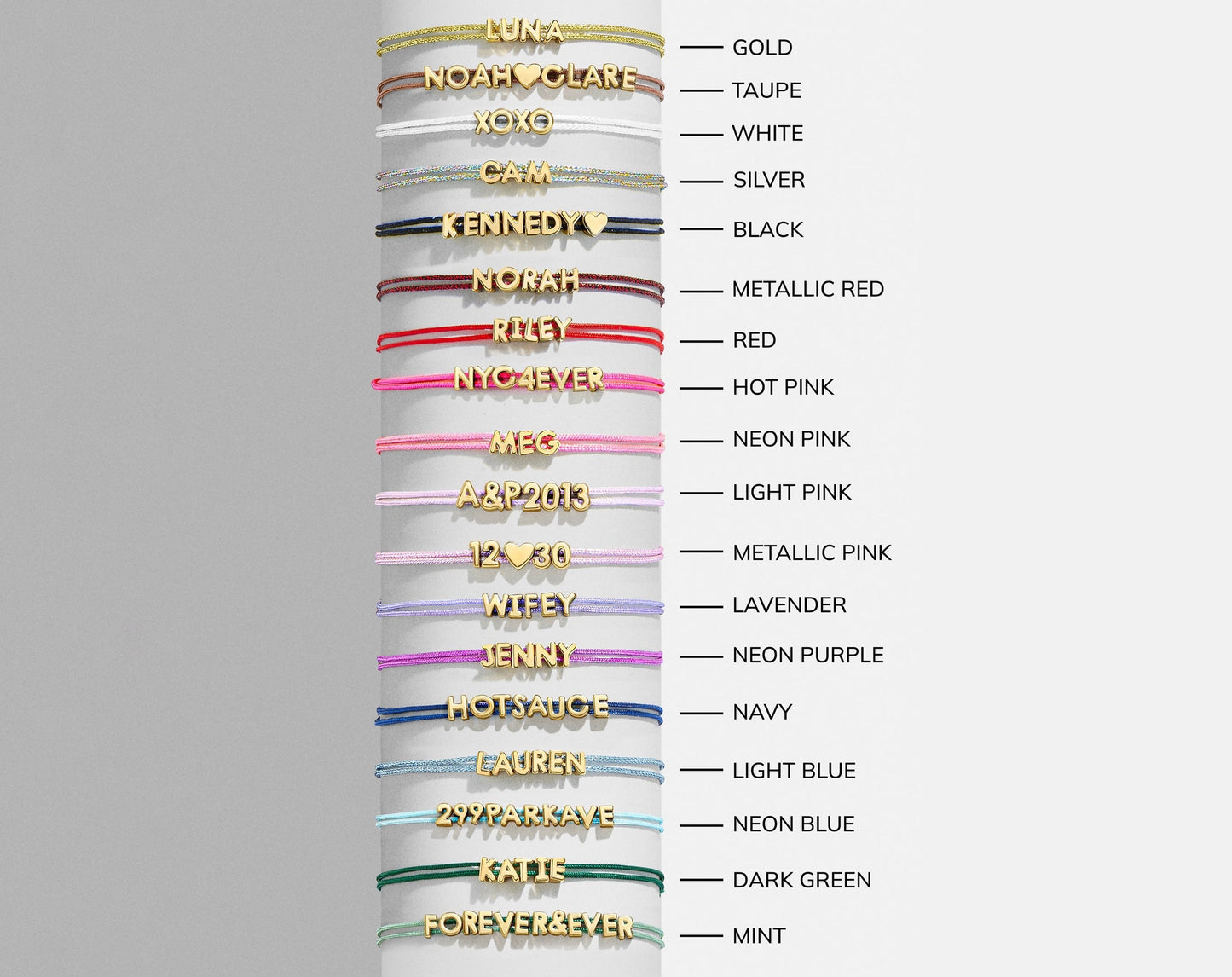 Custom Cord Bracelet - Neon Purple
