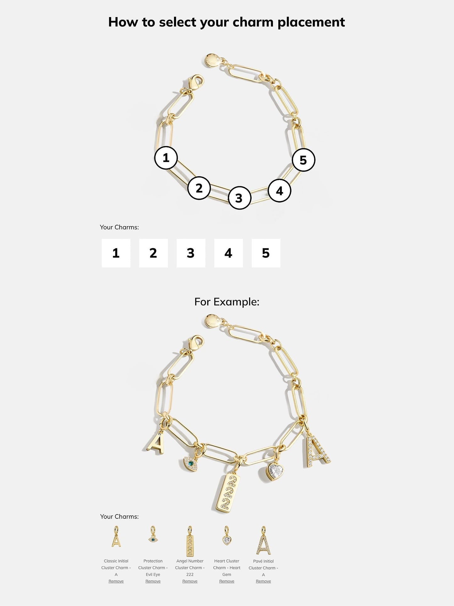 Spaced Custom Charm Bracelet - Spaced Charm Bracelet