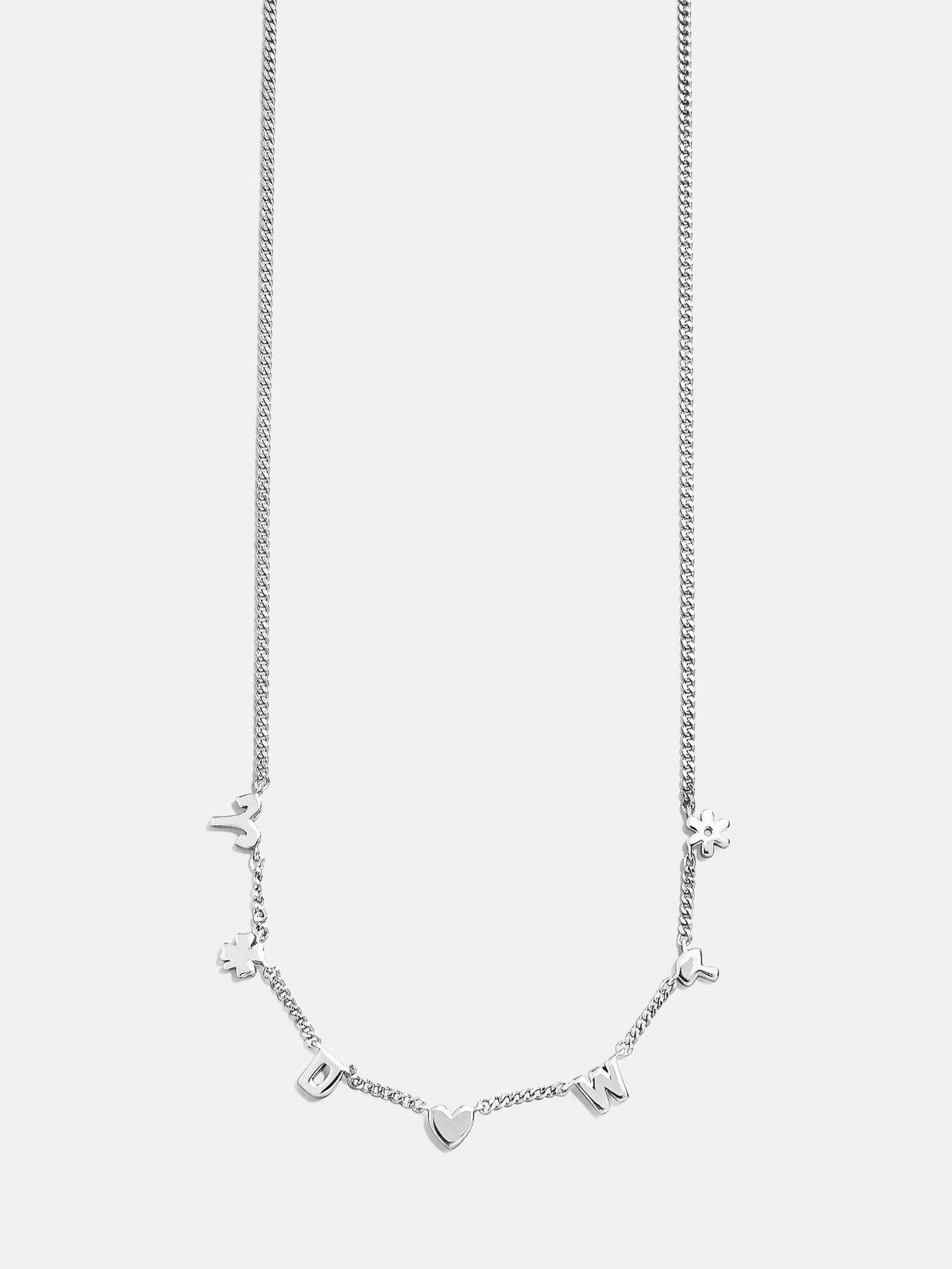 Mini Sterling Silver Custom Icon Necklace - Sterling Silver