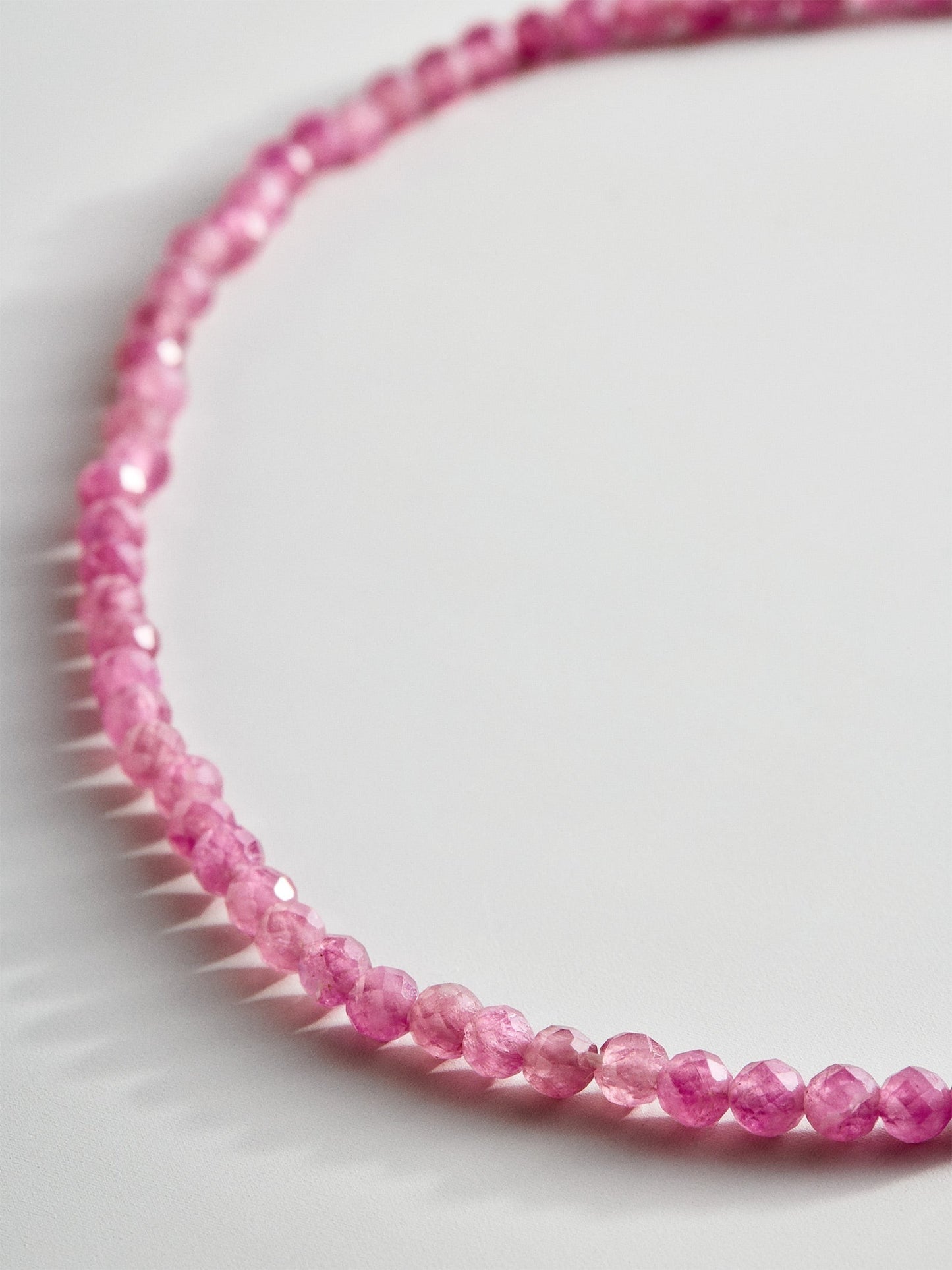 Mini Semi-Precious Necklace - Pink Tourmaline