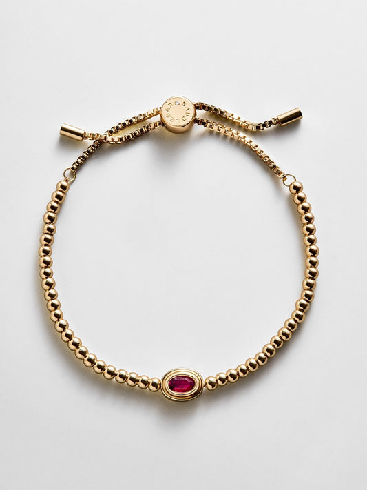 Valerie Bezel Pisa Bracelet - Ruby