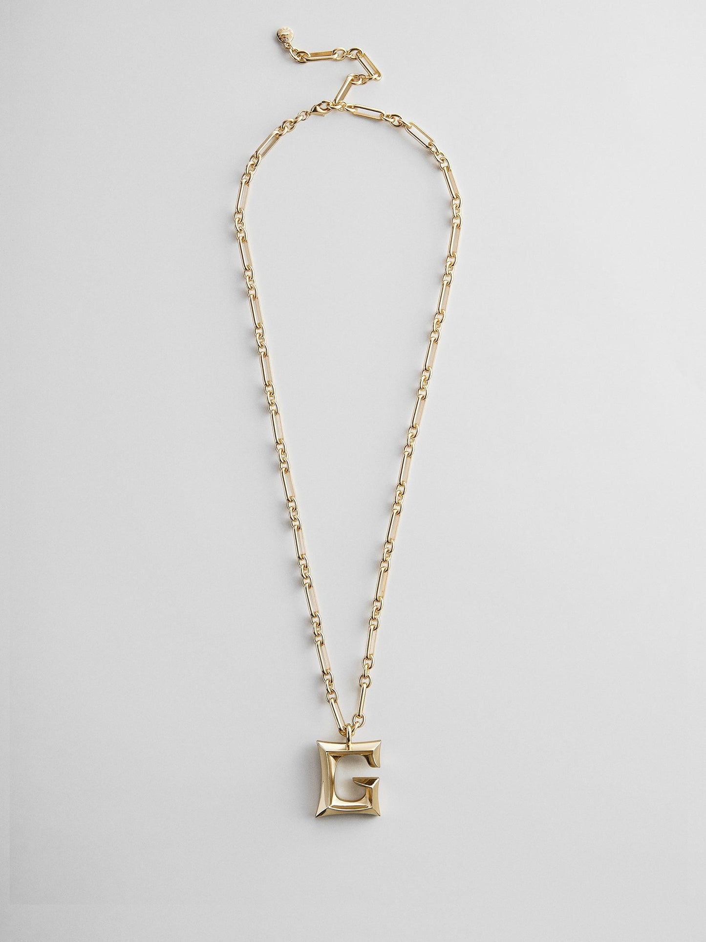 Oversized Gothic Custom Initial Necklace - Oversized Gothic Initial