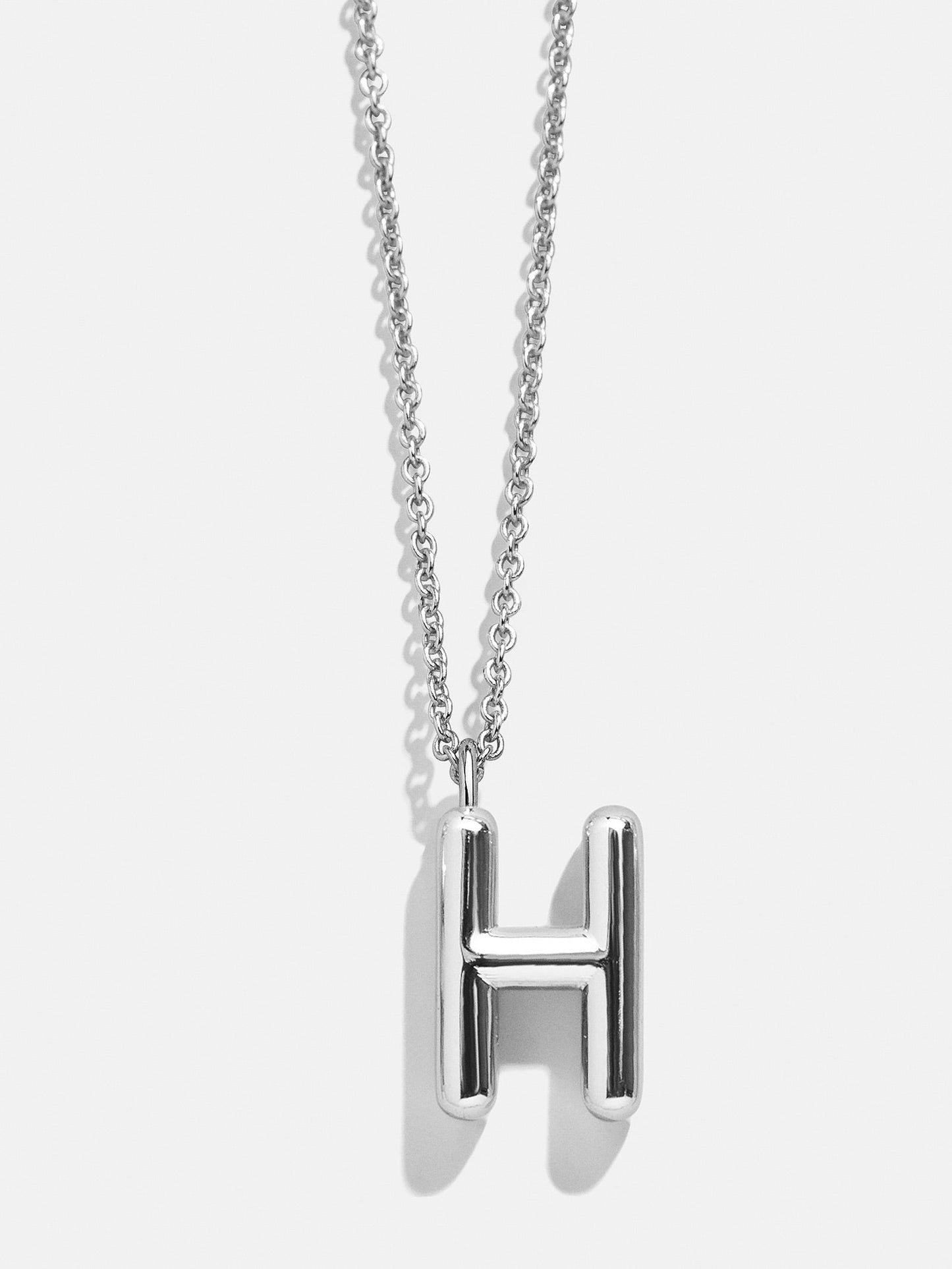Classic Silver Initial Necklace - Silver