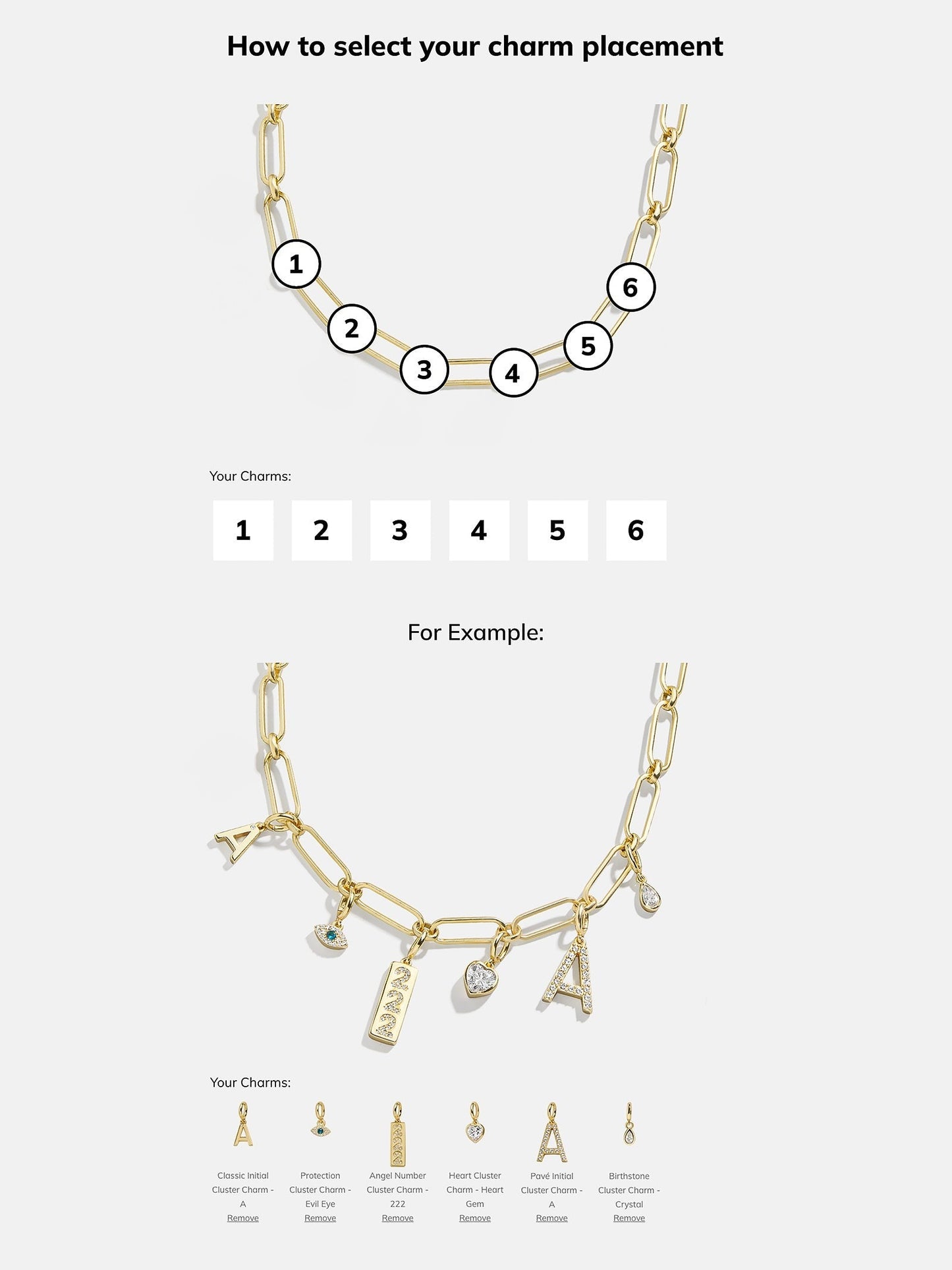 Spaced Custom Charm Necklace - Spaced Charm Necklace