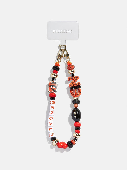 NFL Beaded Phone Charm - Cincinnati Bengals