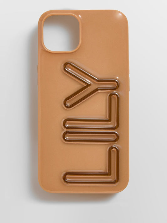Fine Line Custom iPhone Case - Light Brown/Dark Brown