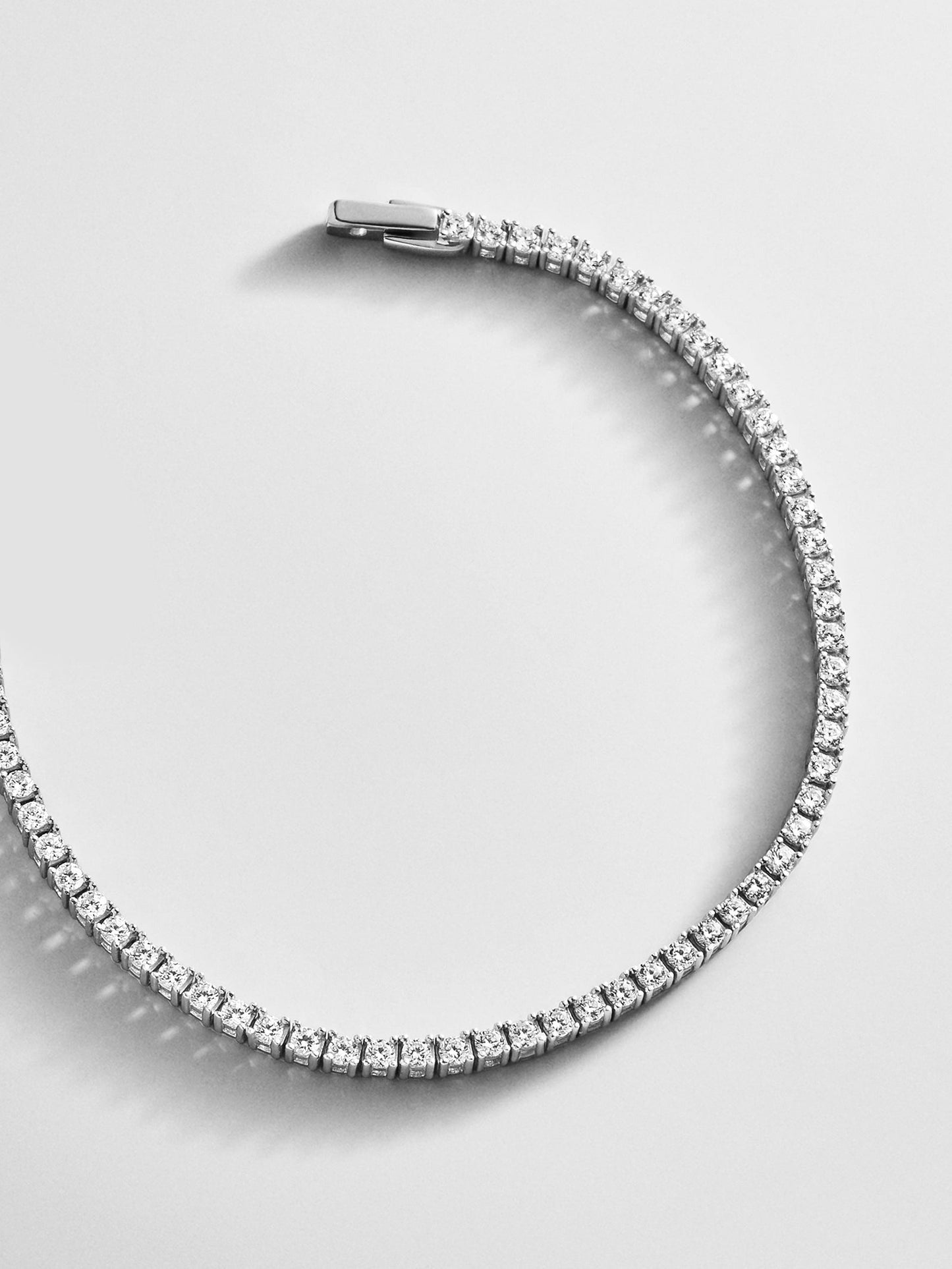 Billie Silver Tennis Bracelet - Rhodium Plated Silver